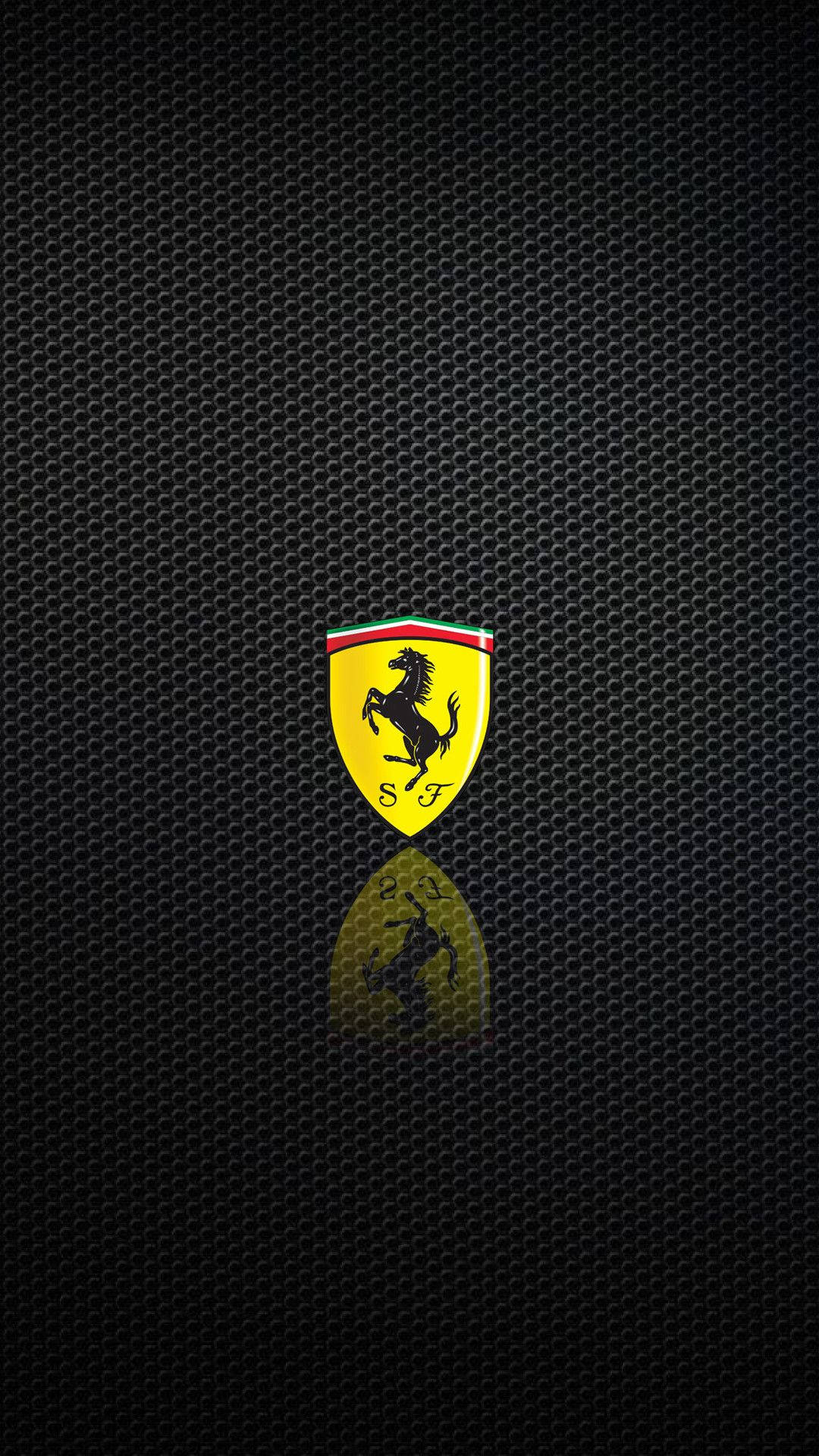 Λογότυπο Ferrari σε Μαύρο Αισθητικό Φόντο Ταπετσαρία
