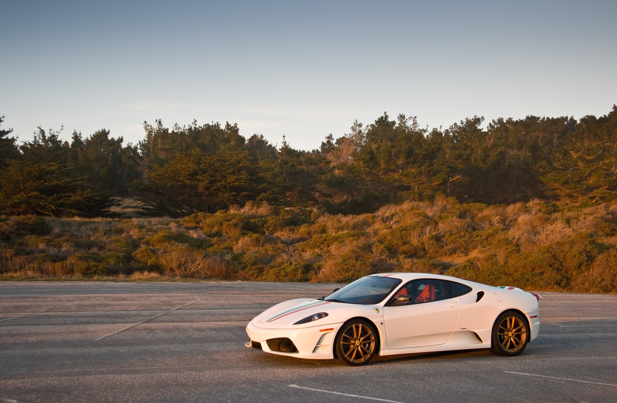 Πολυτελής λευκή Ferrari F430 Scuderia Ταπετσαρία