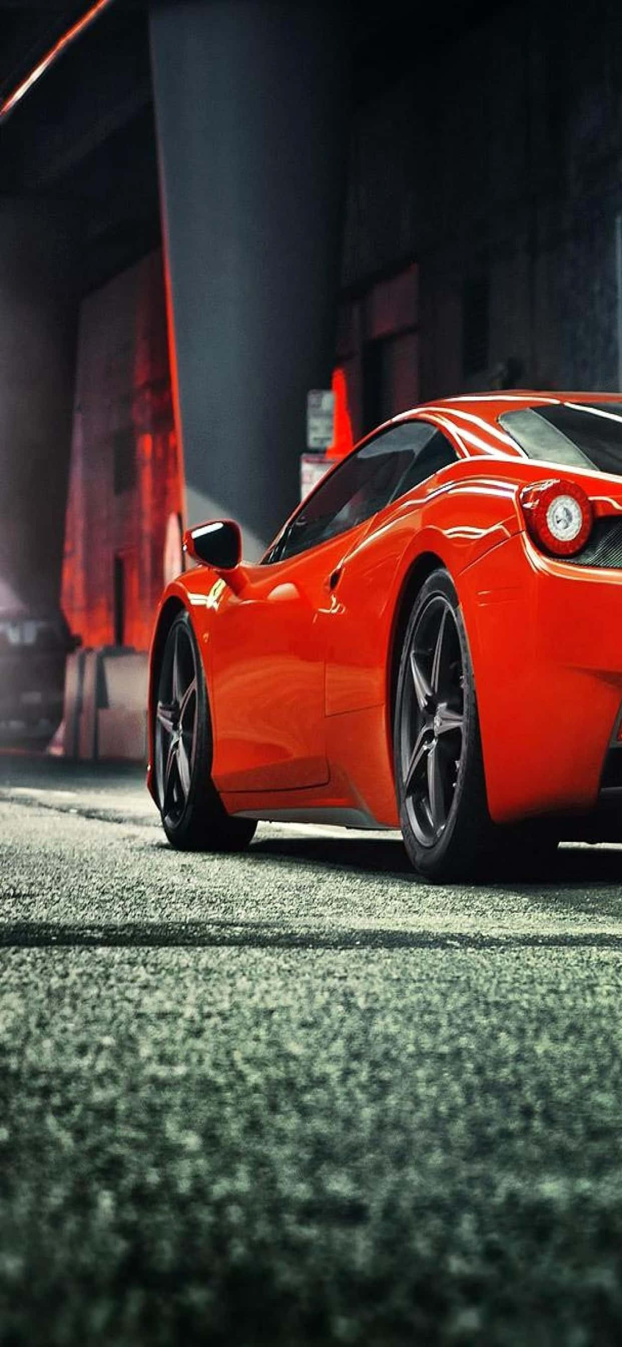 Φόντο Ferrari για iPhone XS Max Κόκκινο Ferrari 458 Ταπετσαρία