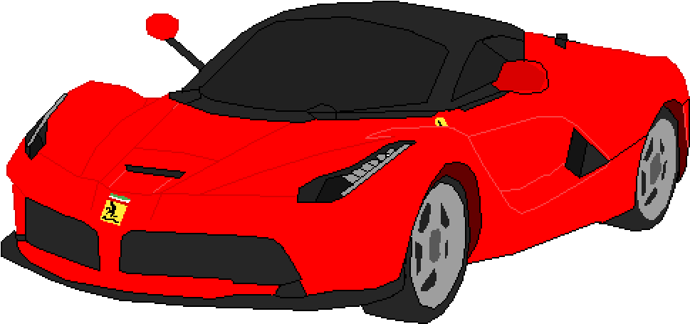 Κόκκινη Ferrari Αθλητικό Αυτοκίνητο Εικονογράφηση Ταπετσαρία