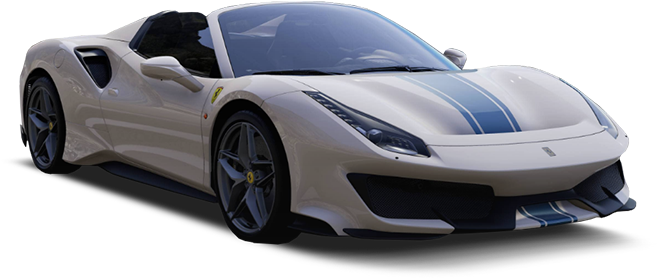 Λευκό Μετατρέψιμο Ferrari Σπορ Αυτοκίνητο Ταπετσαρία