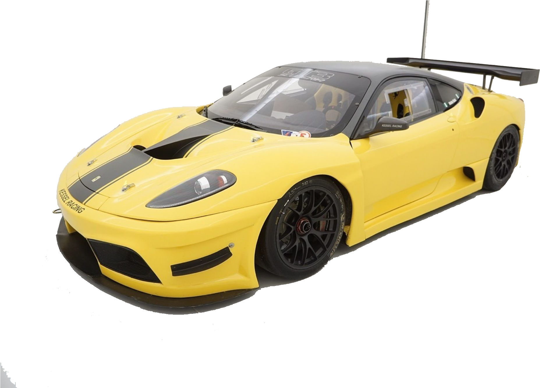 Κίτρινη Ferrari Αγωνιστικού Αυτοκινήτου Προφίλ Ταπετσαρία