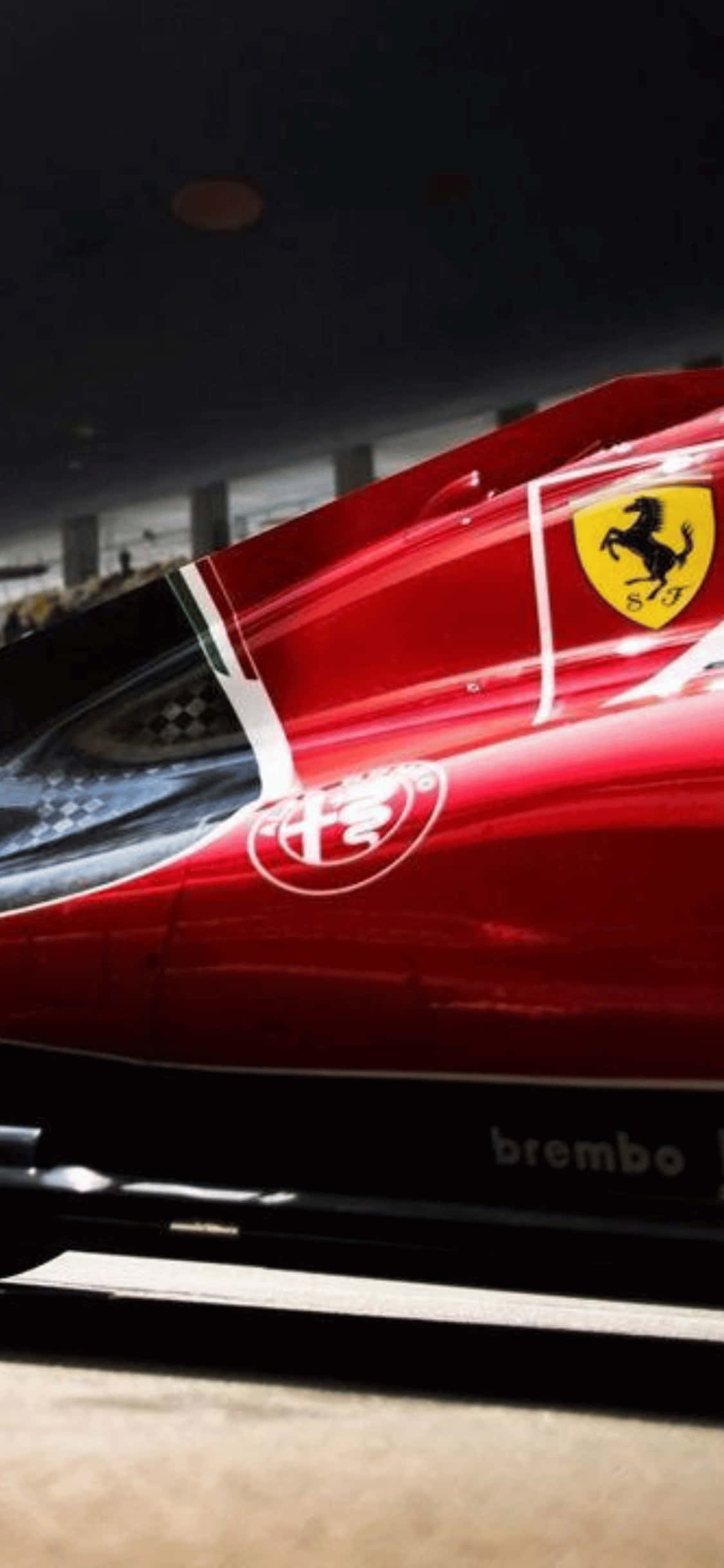 Ferrari Στο Πλάι iPhone Xs F1 2018 Φόντο Ταπετσαρία
