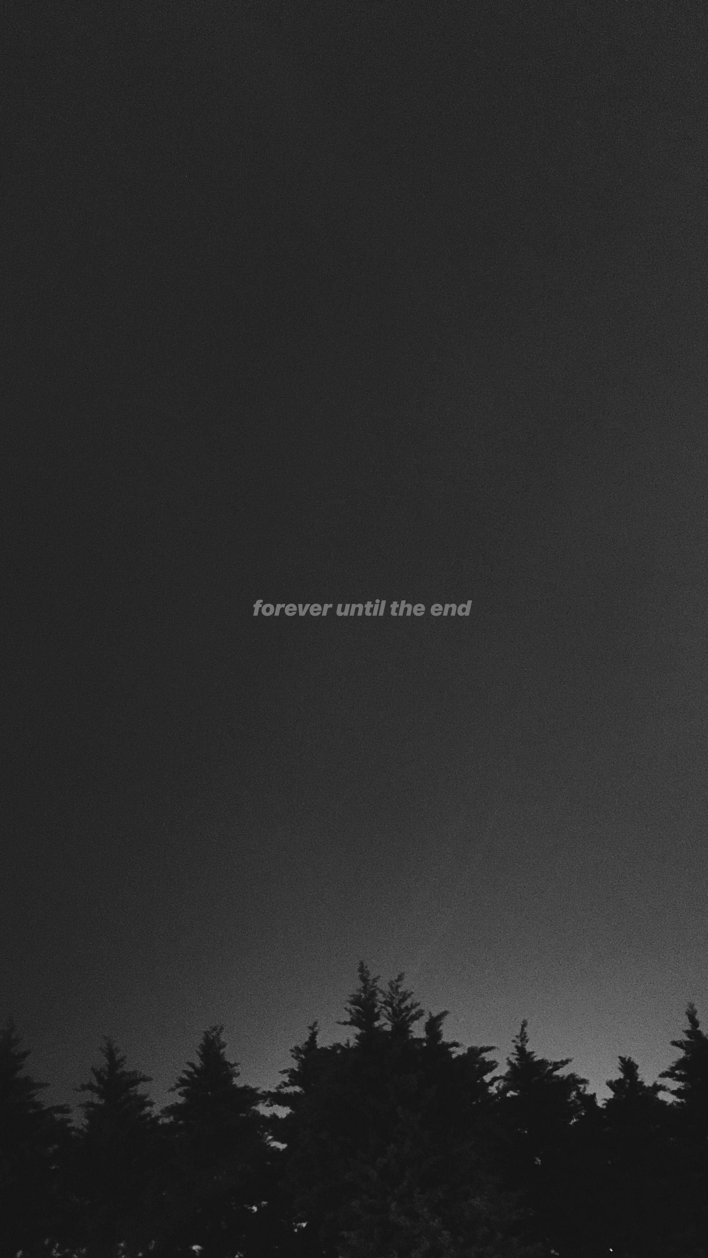 Forever Quote Σκούρο Γκρι iPhone Ταπετσαρία