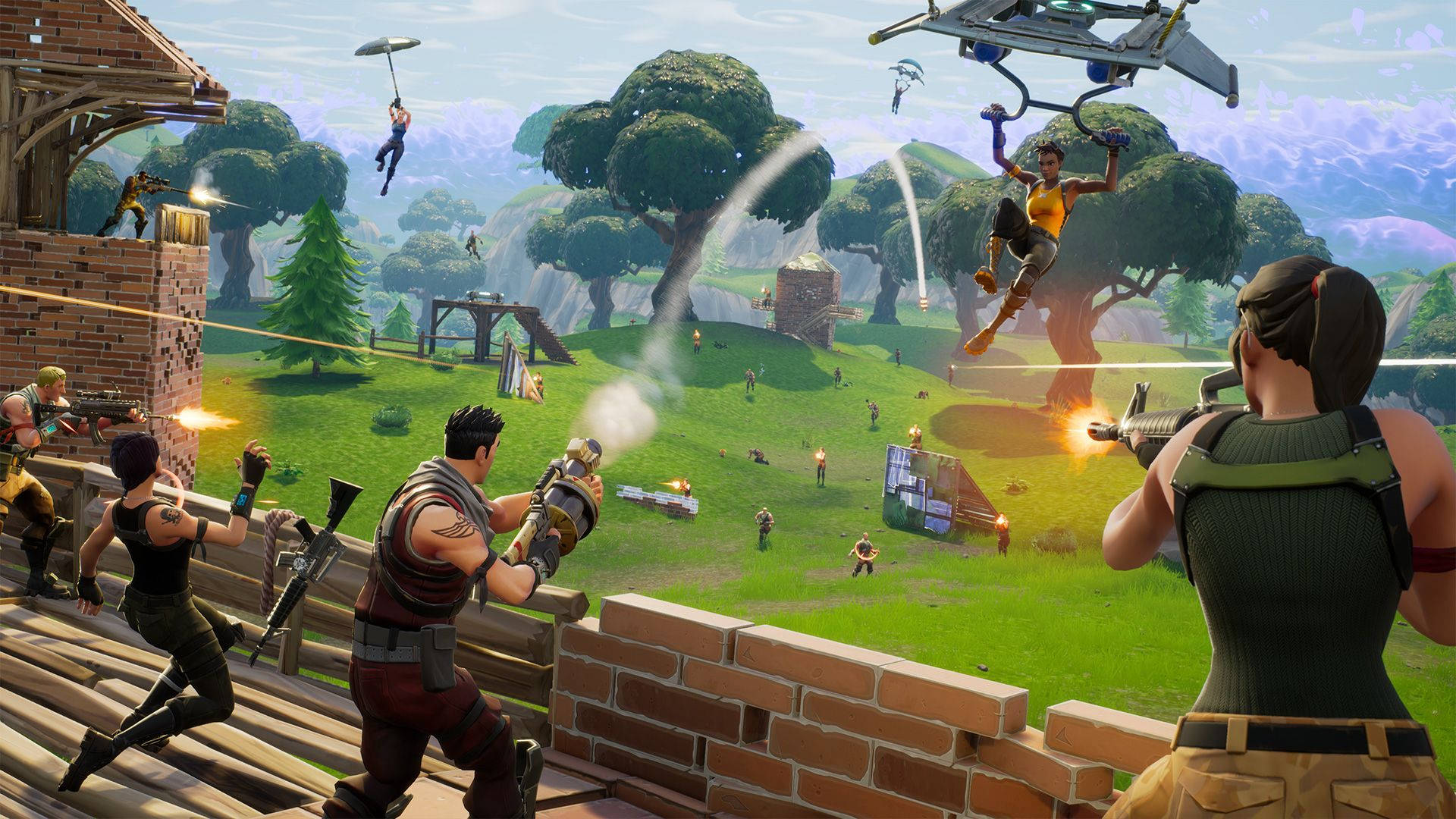 Νέα λειτουργία battle royale του Fortnite 50 εναντίον 50 σε περιορισμένο χρόνο HD wallpaper. — Fortnite Ταπετσαρία