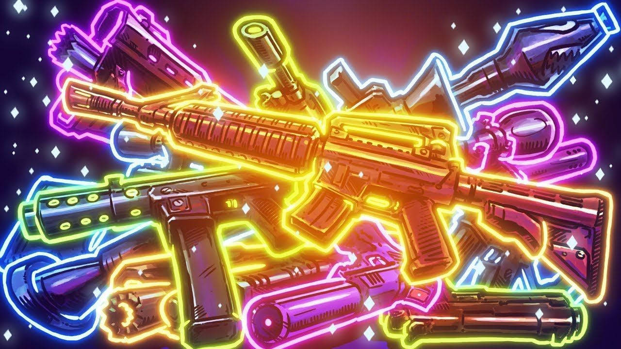Ψυχρά Λαμπερά Όπλα Fortnite Ταπετσαρία