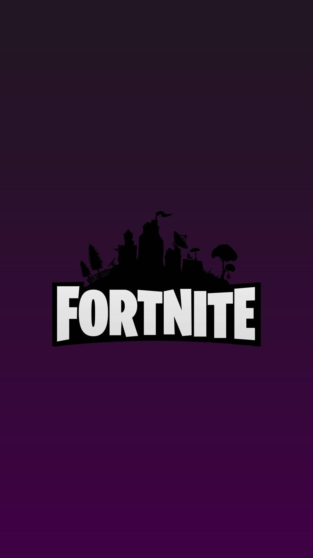 Μινιμαλιστικό Μωβ Λογότυπο Fortnite Ταπετσαρία