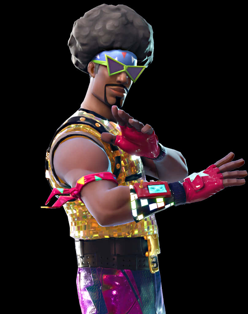 Φανταχτερός Ντίσκο Χαρακτήρας Fortnite Ταπετσαρία