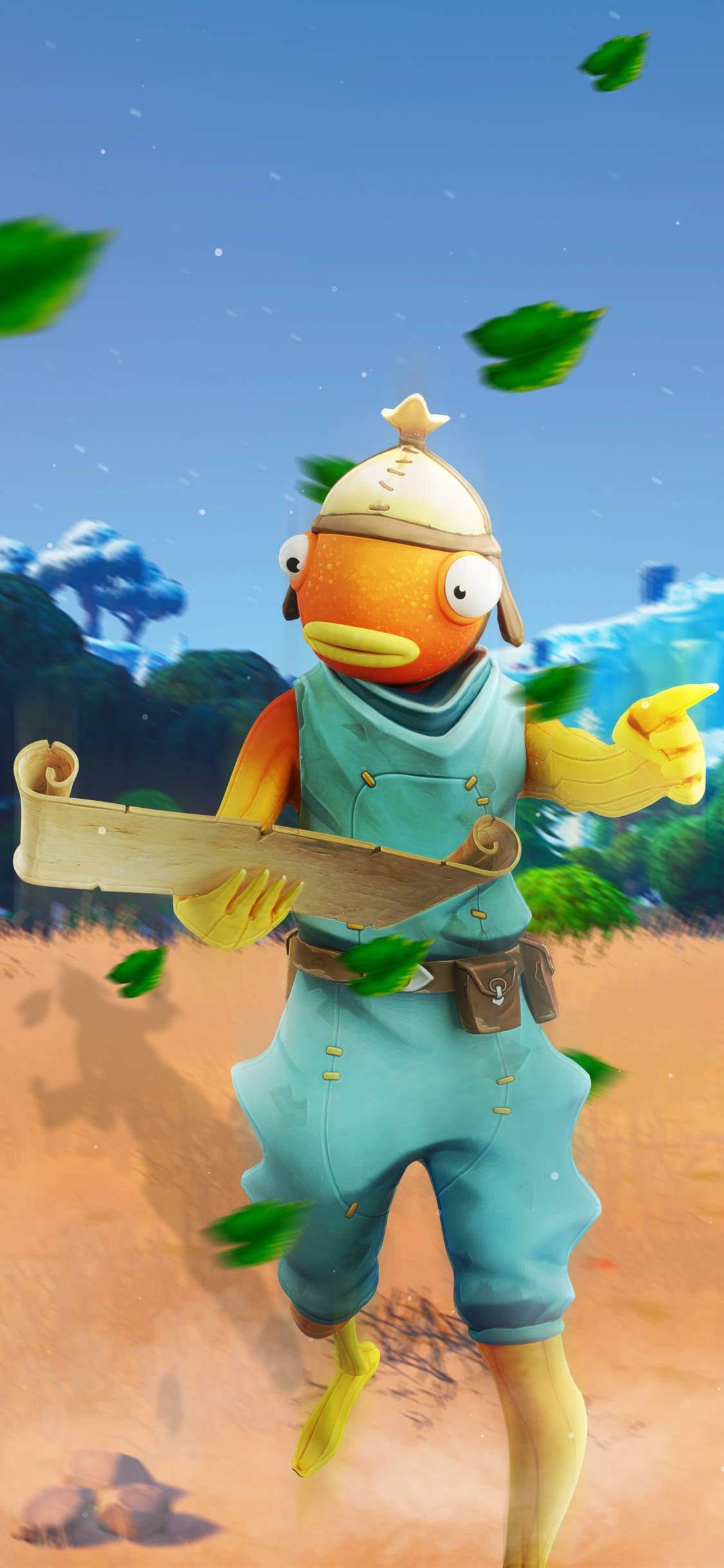 Περιπέτεια Fortnite με τον Fishstick - Βουτήξτε στον Ενθουσιασμό του Battle Royale Ταπετσαρία