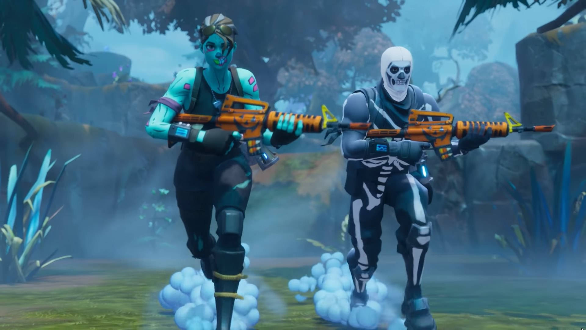 Δύο παίκτες του Fortnite αντιμετωπίζουν το κρύο Ταπετσαρία