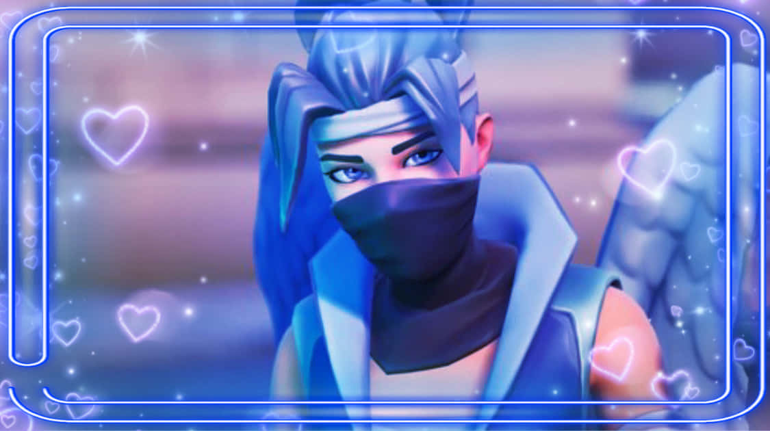Fortnite Kuno Μπλε Καρδιές Ταπετσαρία