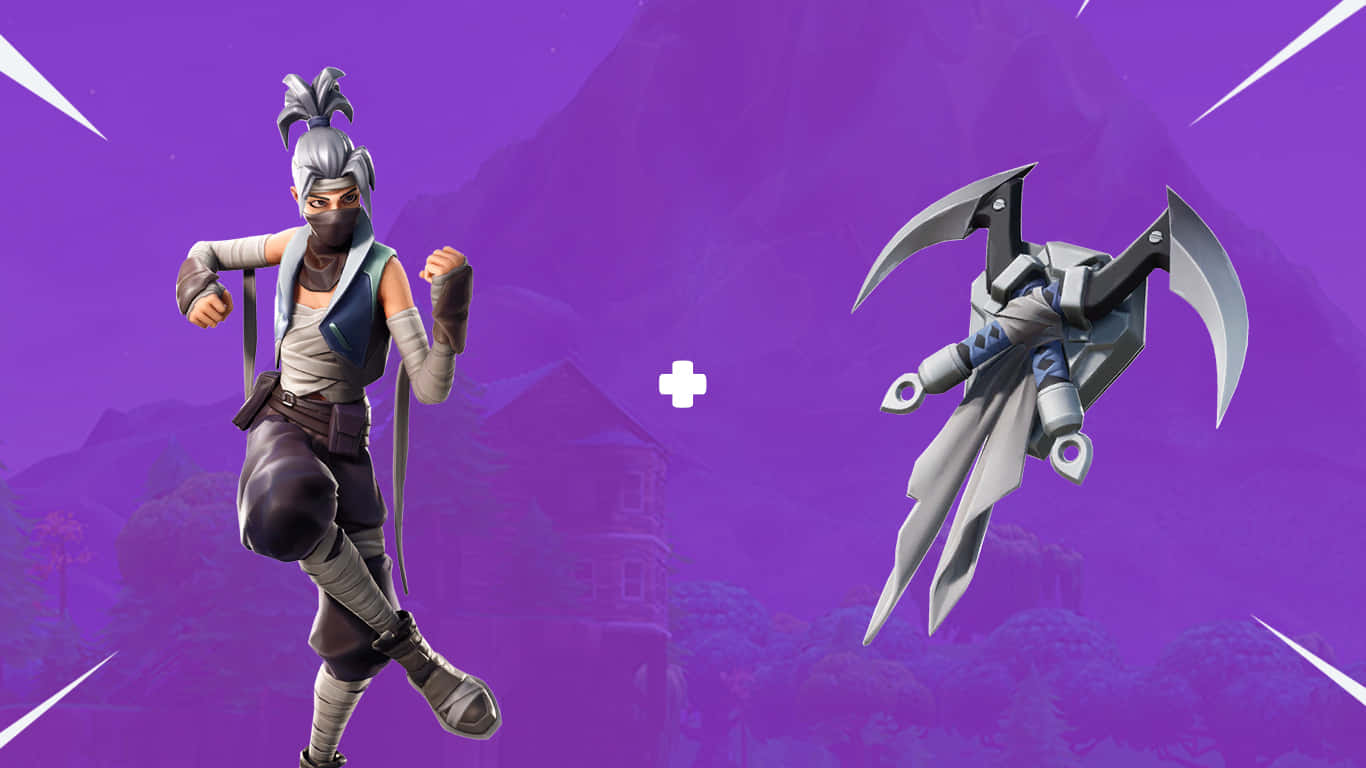 Fortnite Kuno σε Μωβ Ταπετσαρία
