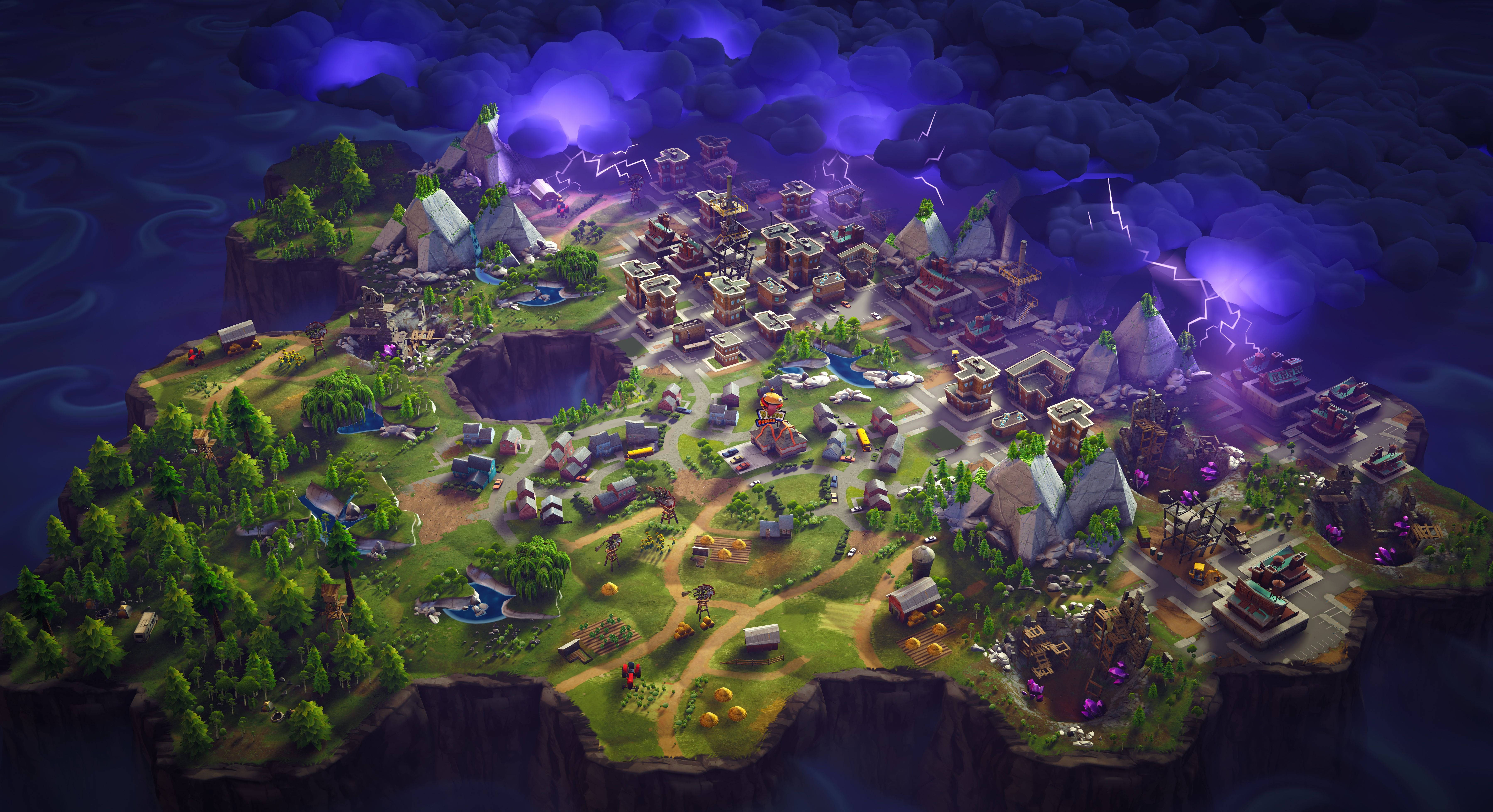 Χάρτης του Παιχνιδιού Fortnite Ταπετσαρία
