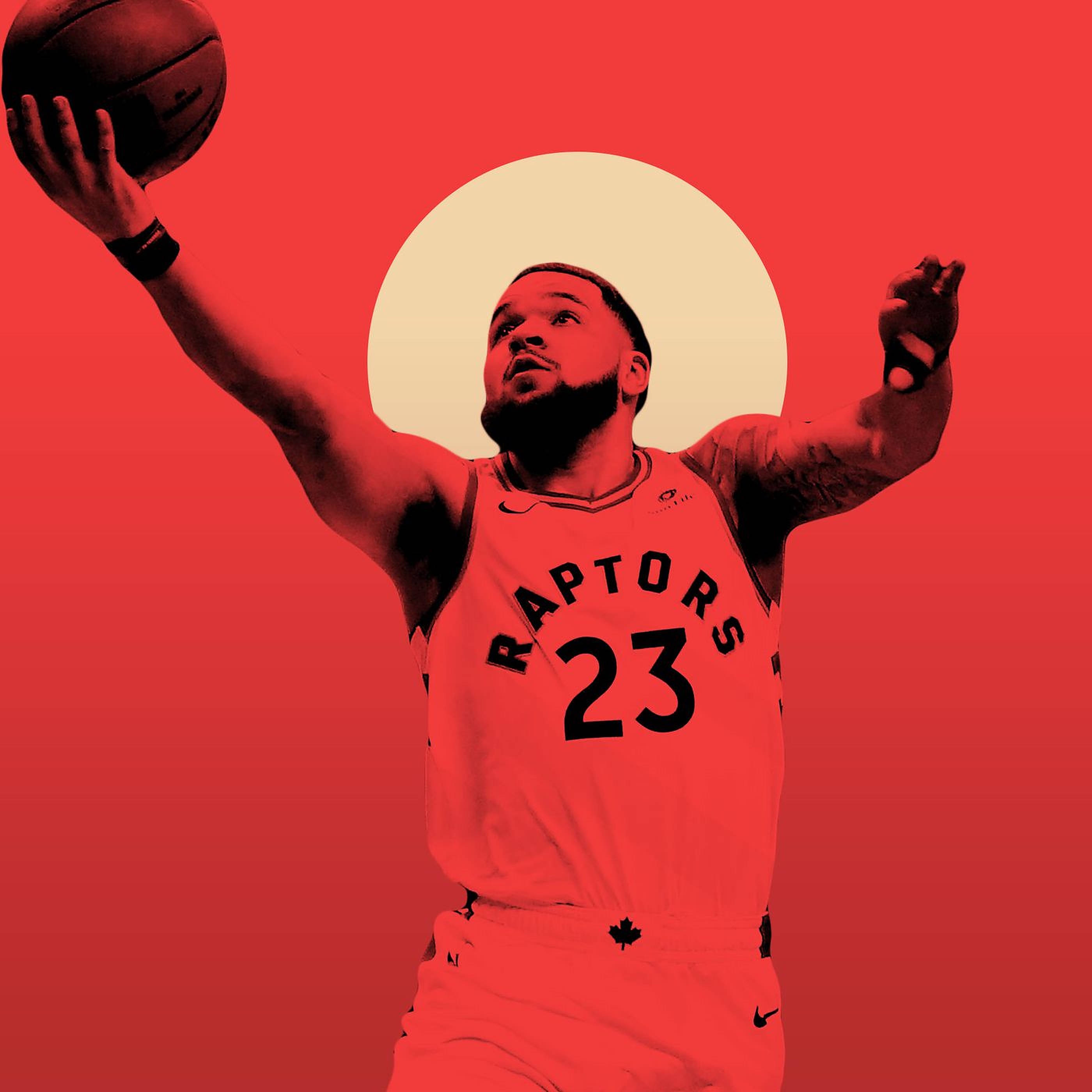 Κόκκινο Έργο Τέχνης Fred Vanvleet Ταπετσαρία