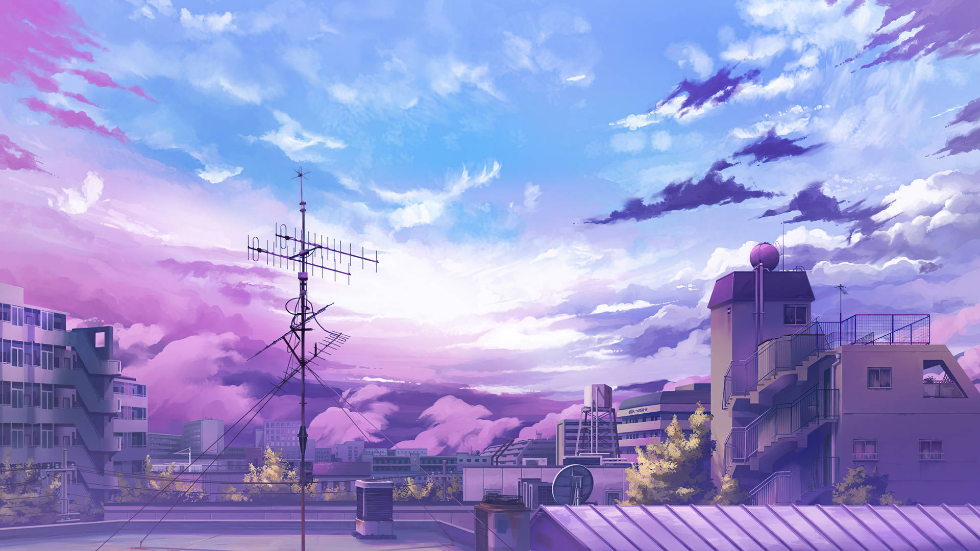 Galaxy Tablet με Anime Σκηνικό — Anime aesthetic GIF Ταπετσαρία