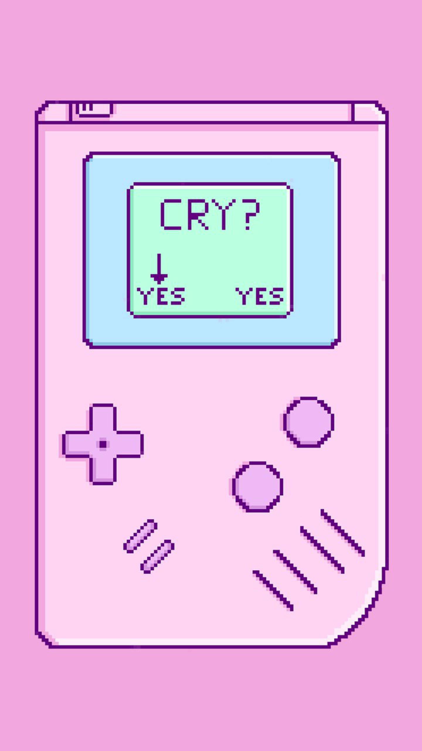 Ροζ Game Boy Cry Menu Ταπετσαρία