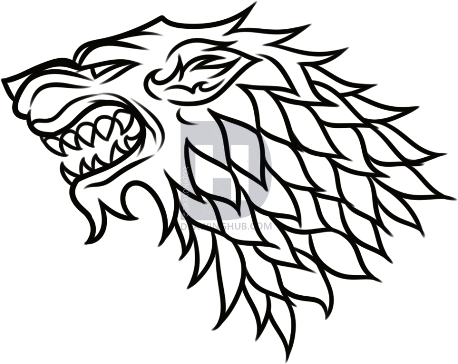 Σύμβολο Οίκου Σταρκ Game of Thrones Ταπετσαρία
