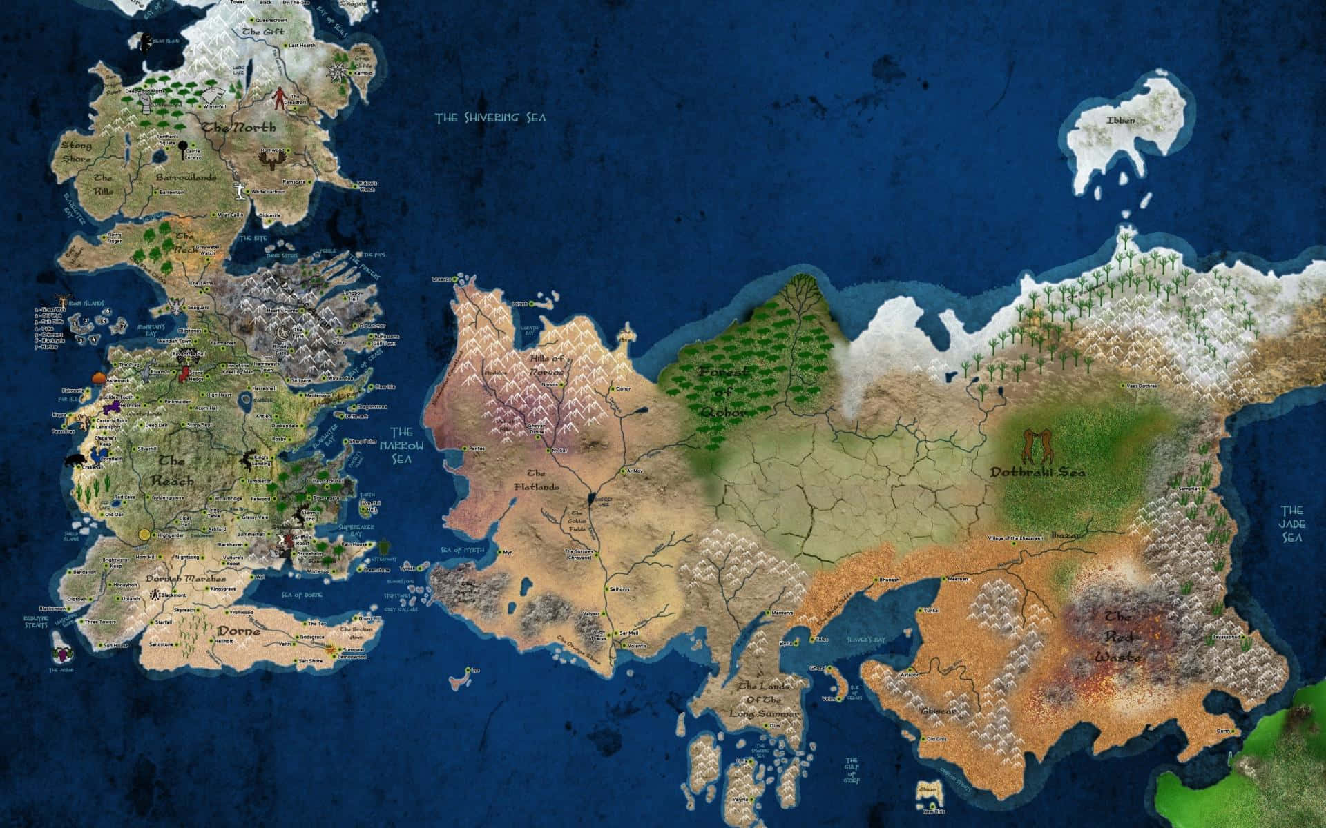 Game Of Thrones Χάρτης — Μπλε αισθητική GIF Ταπετσαρία