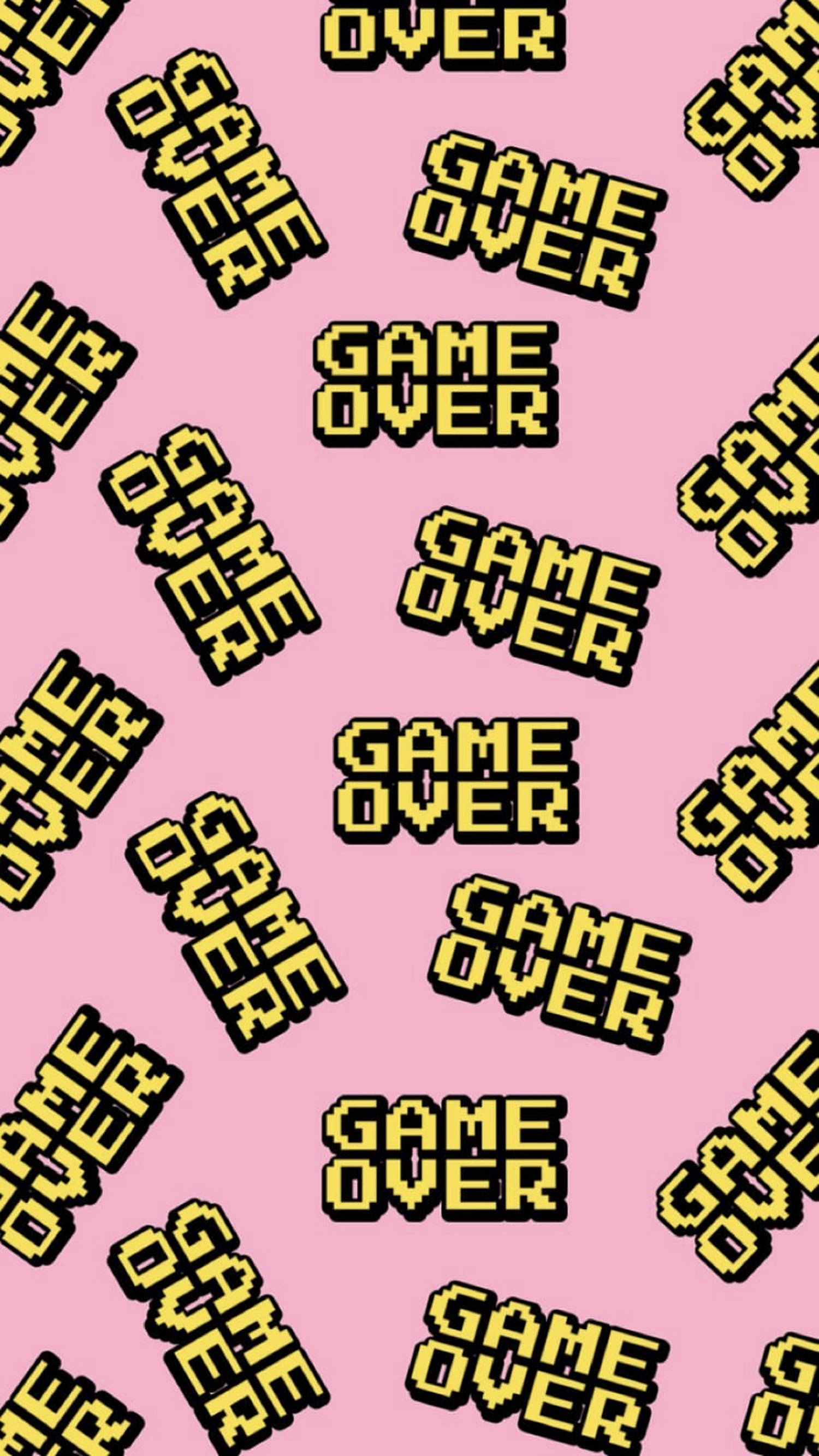 Game Over Αισθητικές Λέξεις Ταπετσαρία