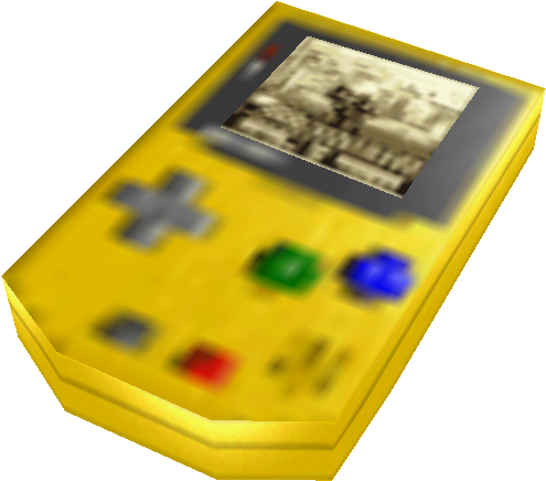 Θολό φόντο με κλασικό κίτρινο Gameboy Ταπετσαρία