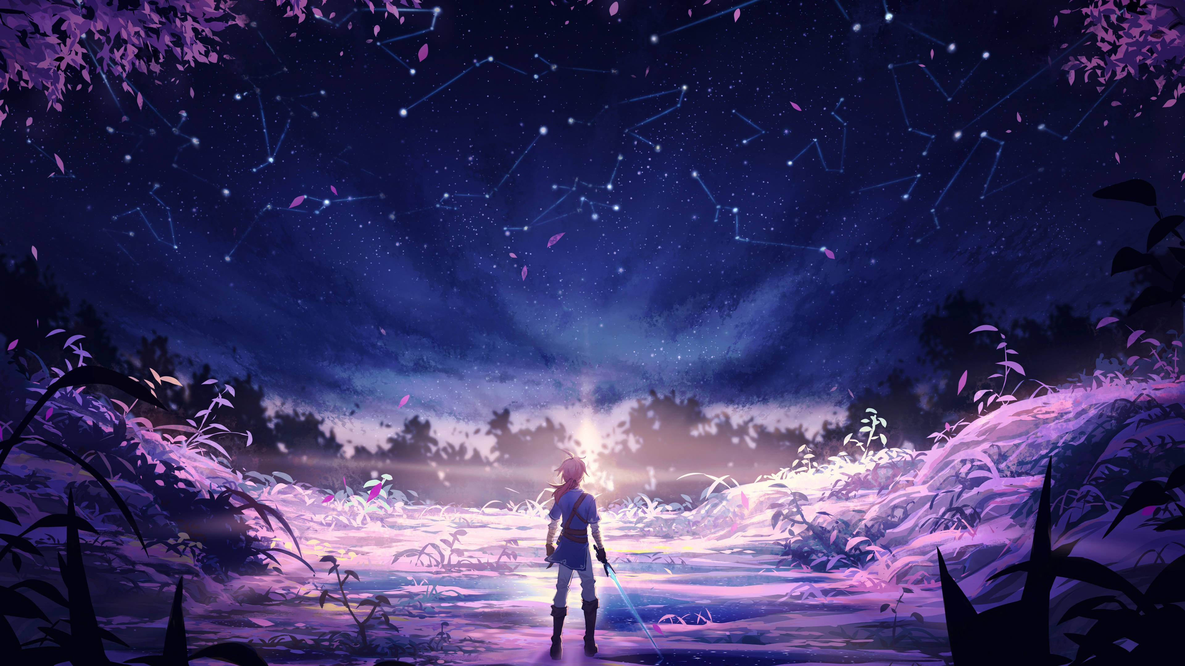 Μωβ Gaming θρύλος του Zelda Επιφάνεια εργασίας Ταπετσαρία