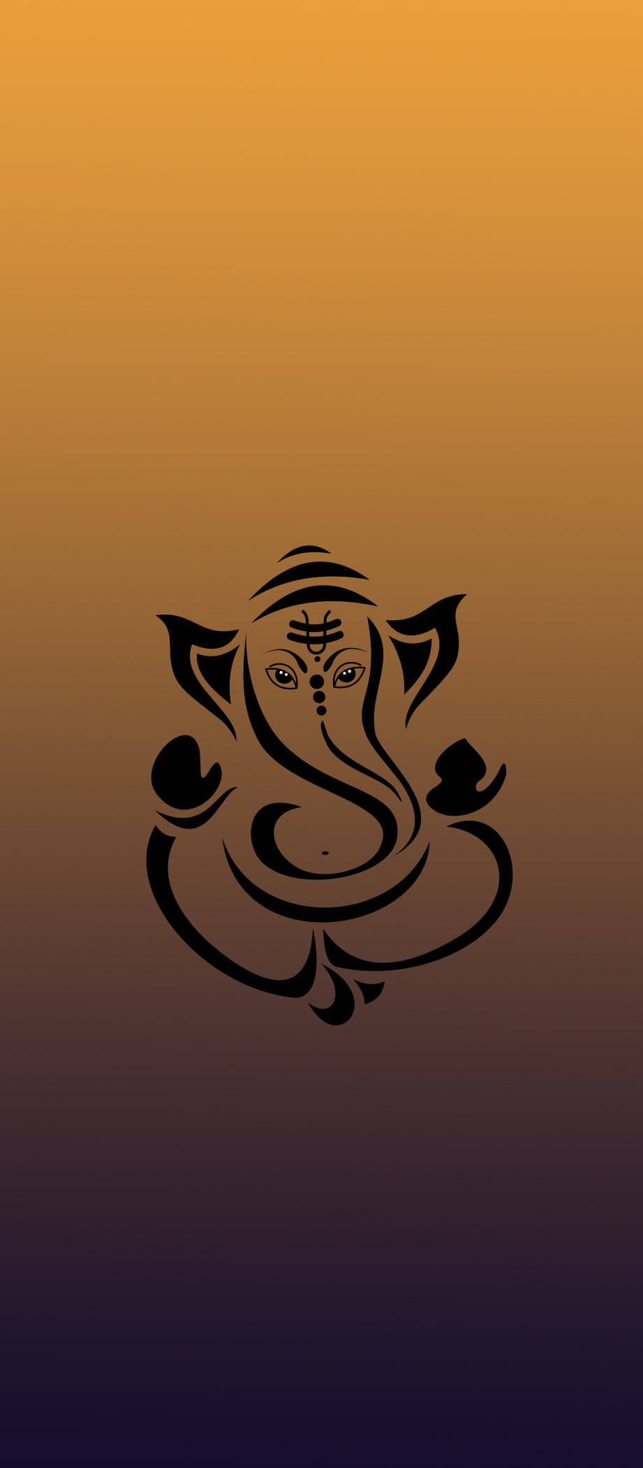 Ganesh Κίτρινο Μαύρο Ombre iPhone Ταπετσαρία