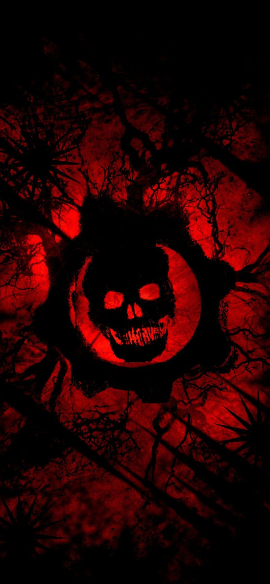 logo gears of war σε κόκκινο και μαύρο Ταπετσαρία