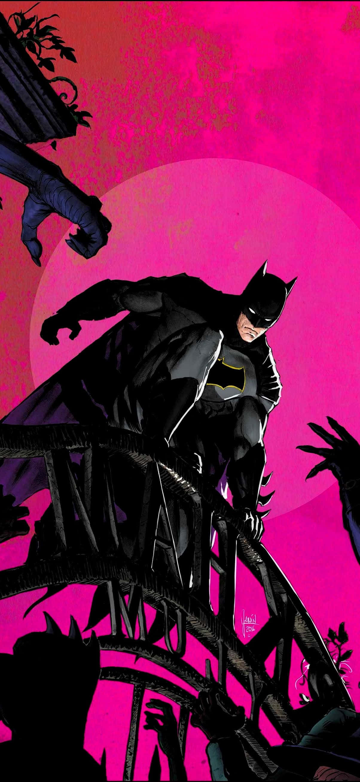 Επίδειξη geek υπόστασης με το φοβερό Batman iPhone Ταπετσαρία
