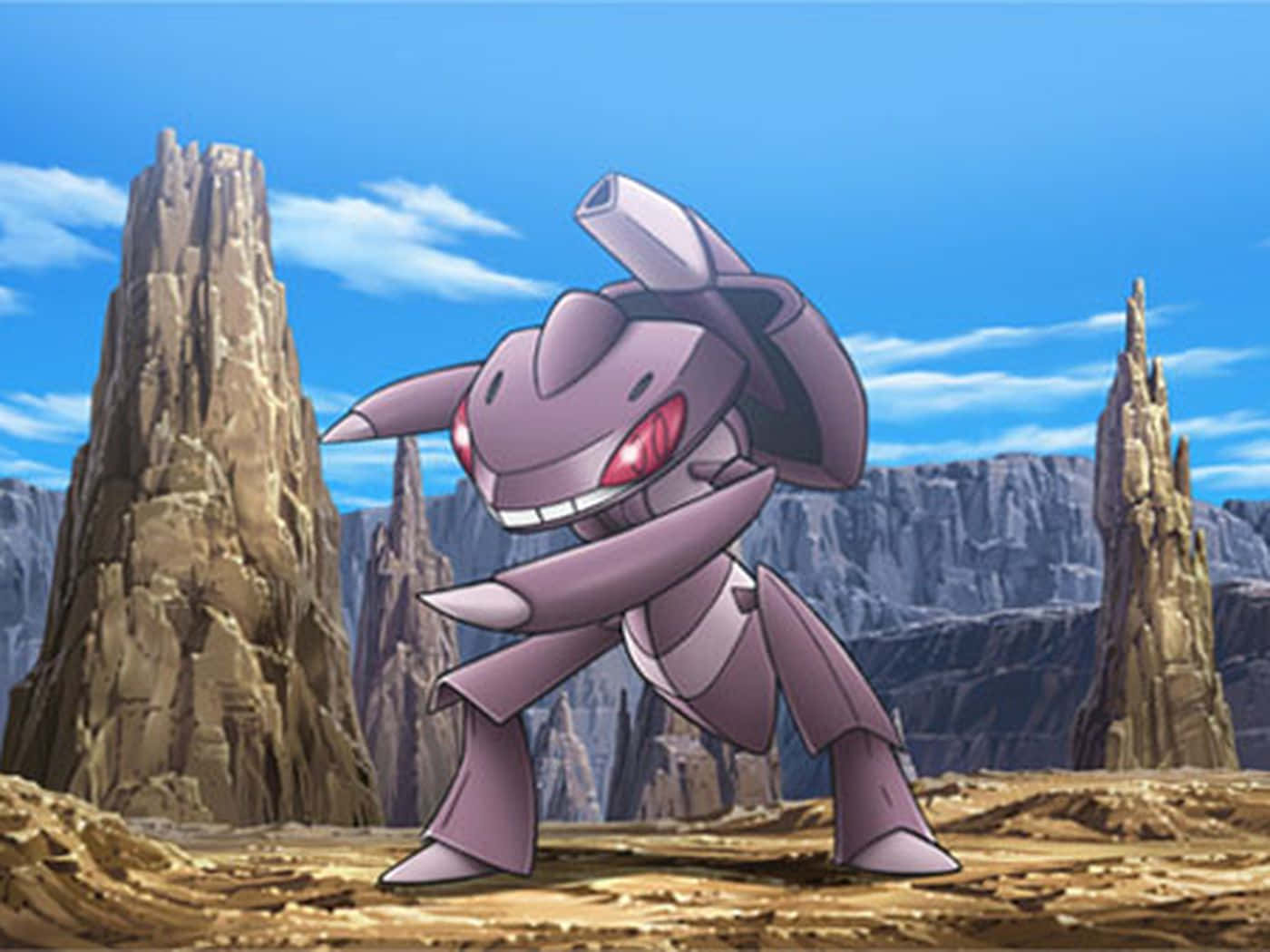 Genesect Pokémon σε Τραχύ Τοπίο Ταπετσαρία