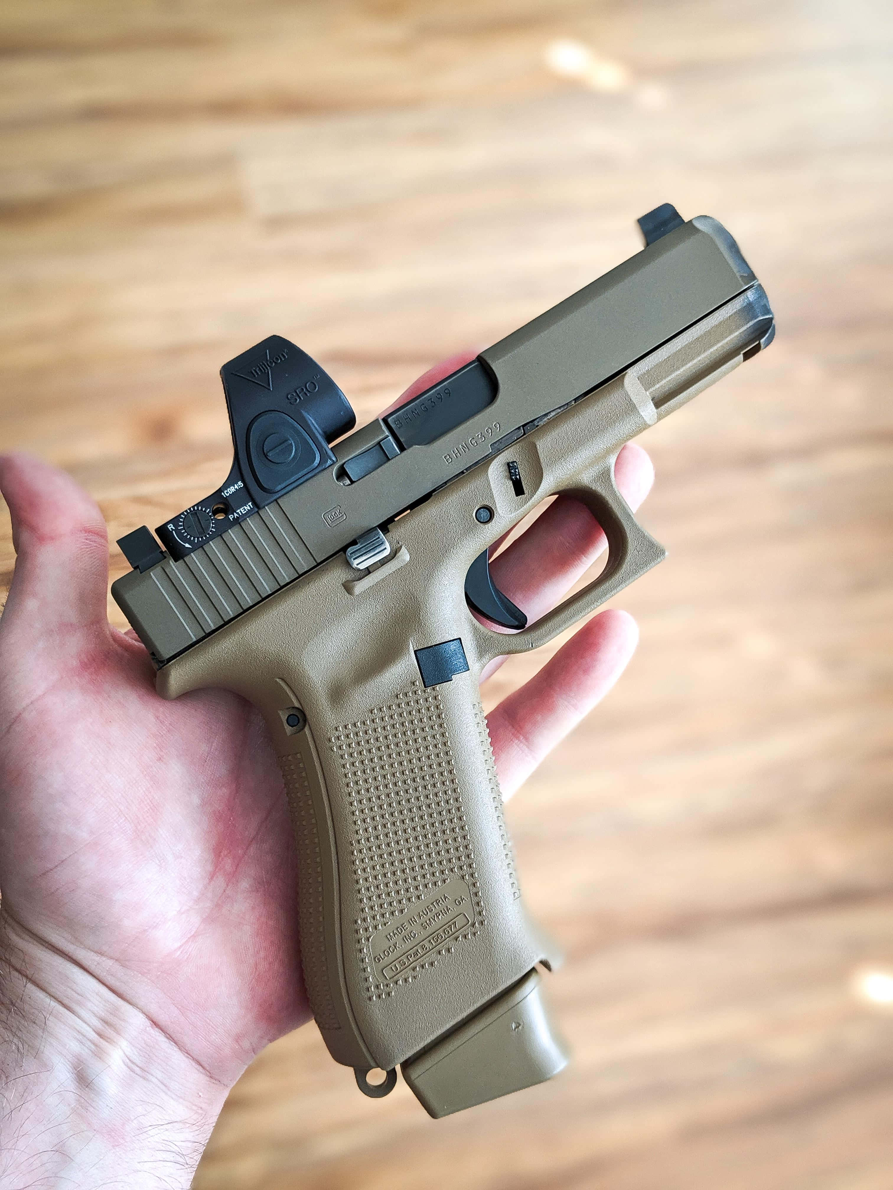 Κοντινή Λήψη Ενός Glock 19 Ταπετσαρία
