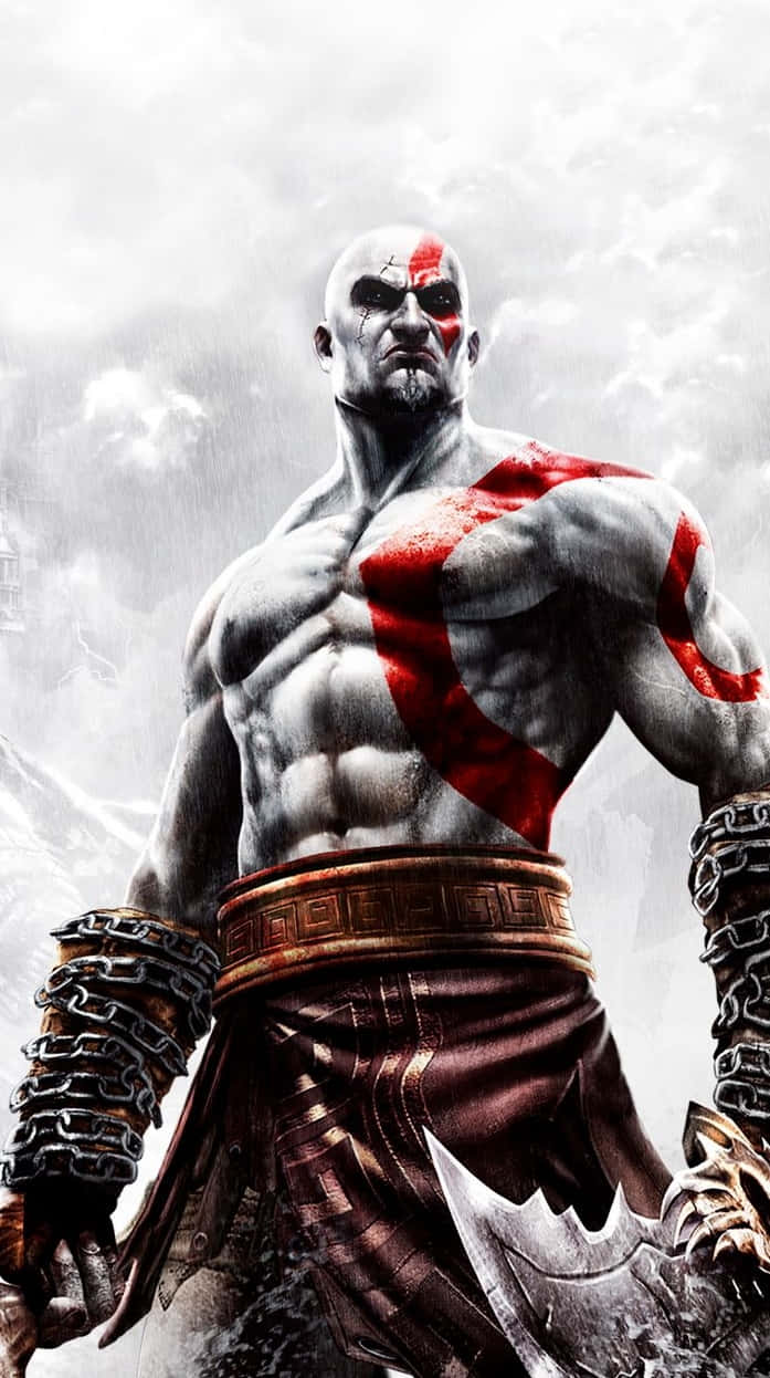God Of War III Kratos Λευκή Αισθητική Ταπετσαρία