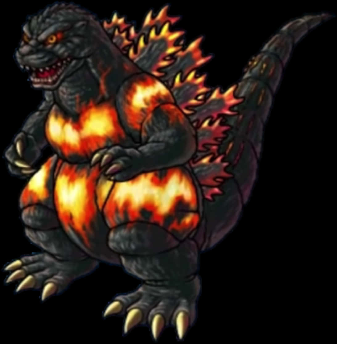 Φλογερή_ Εικονογράφηση_ Godzilla Ταπετσαρία