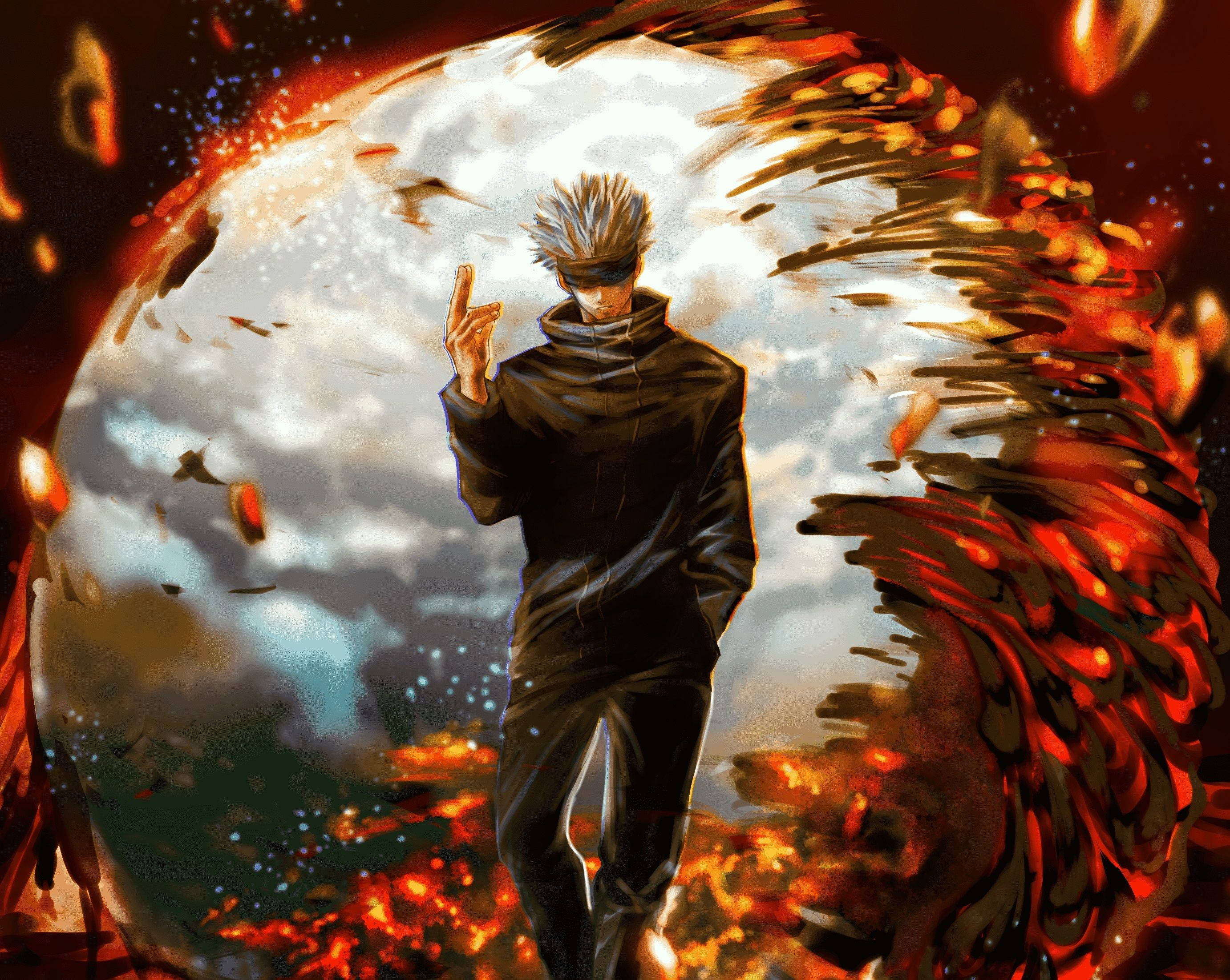 Ο Gojo Satoru κατακτά την Κατάρα του Jujutsu Kaisen Ταπετσαρία