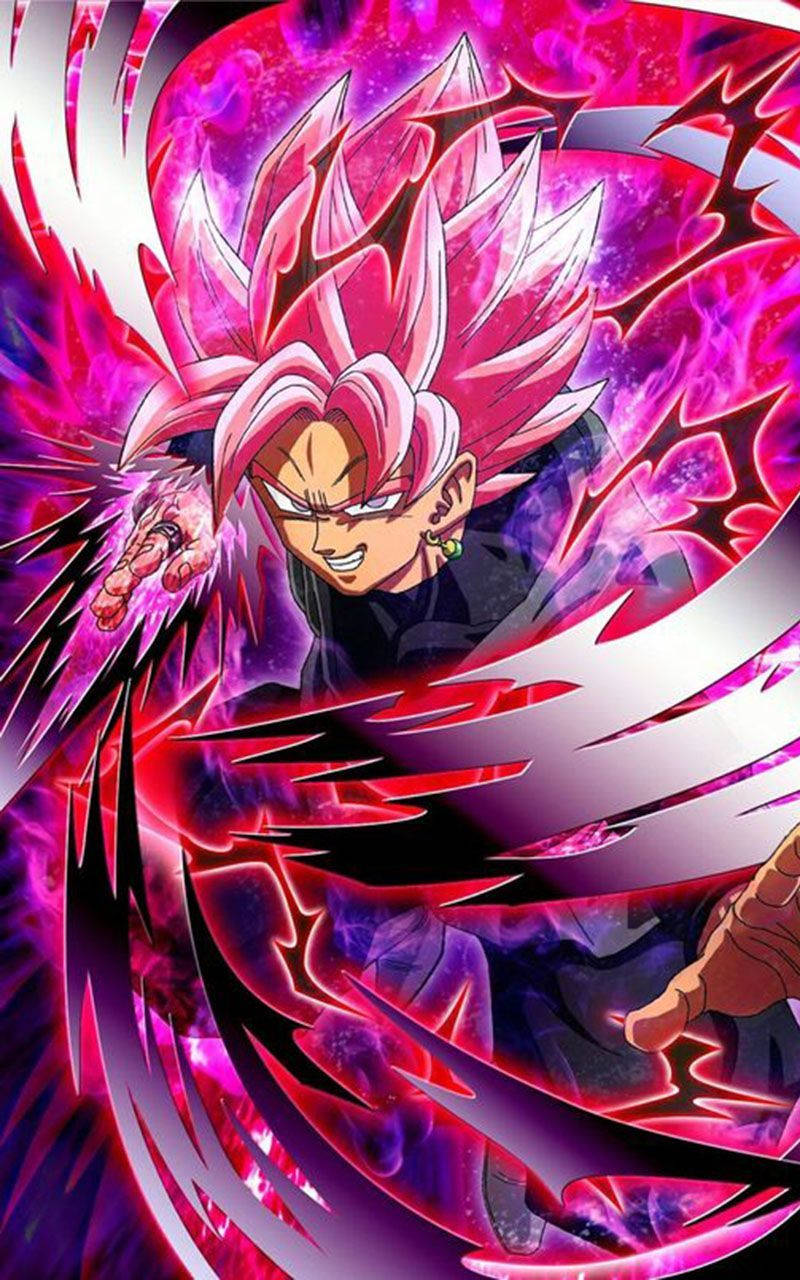 Ισχυρός Μαύρος Goku σε Μάχη για Κινητό Ταπετσαρία