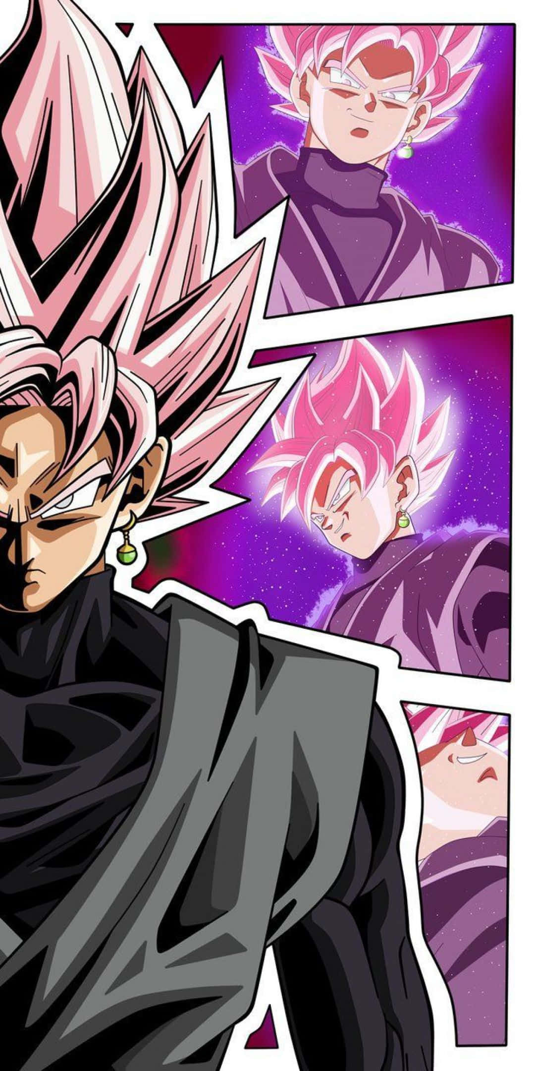 Επιγραφή: Έντονος Goku Black σε Δράση Ταπετσαρία