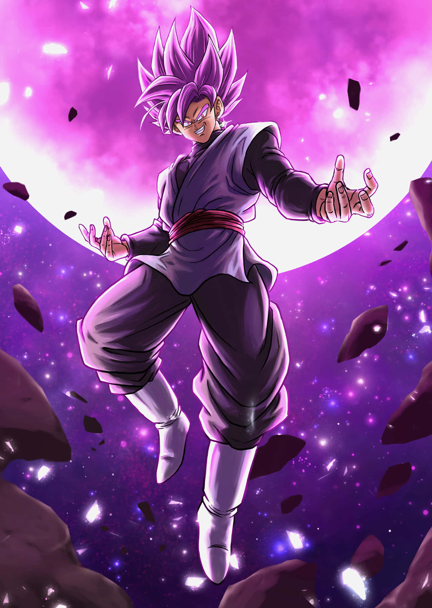 Ο Goku Black εφορμά στη μάχη στη μορφή Super Saiyan Rosé Ταπετσαρία