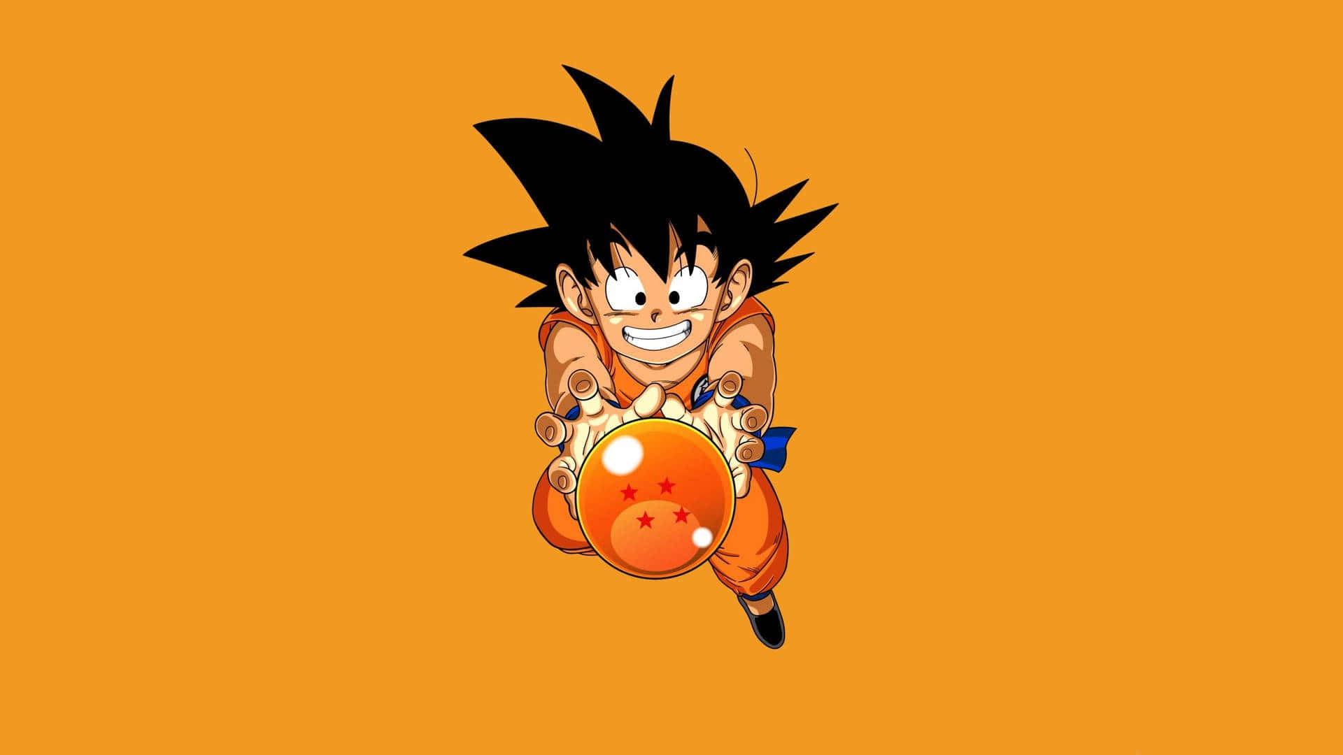 Ο μικρός Goku με μια Dragon Ball Ταπετσαρία
