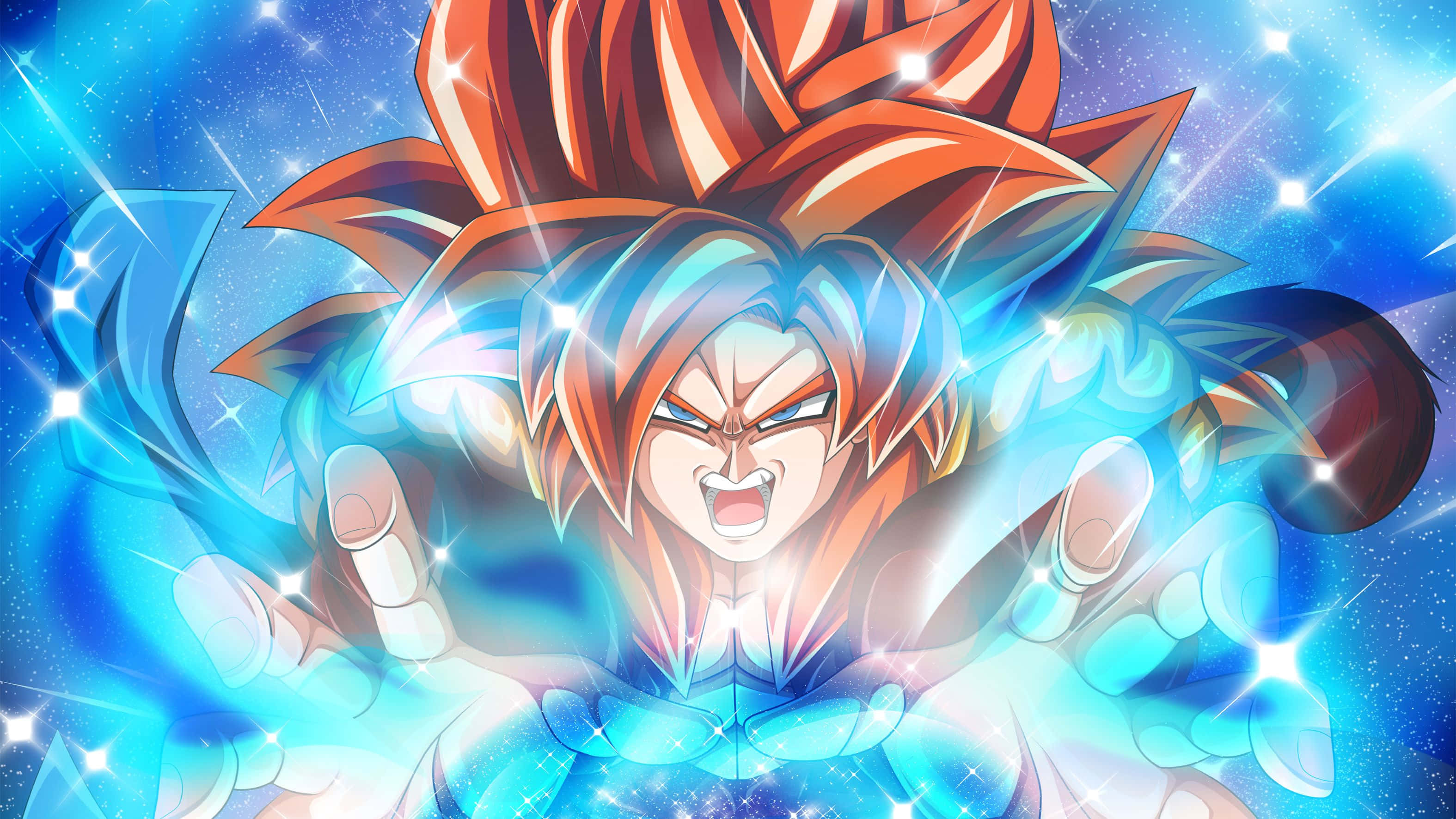 Εικόνα Goku με πορτοκαλί μαλλιά από το Dragon Ball Super Ταπετσαρία