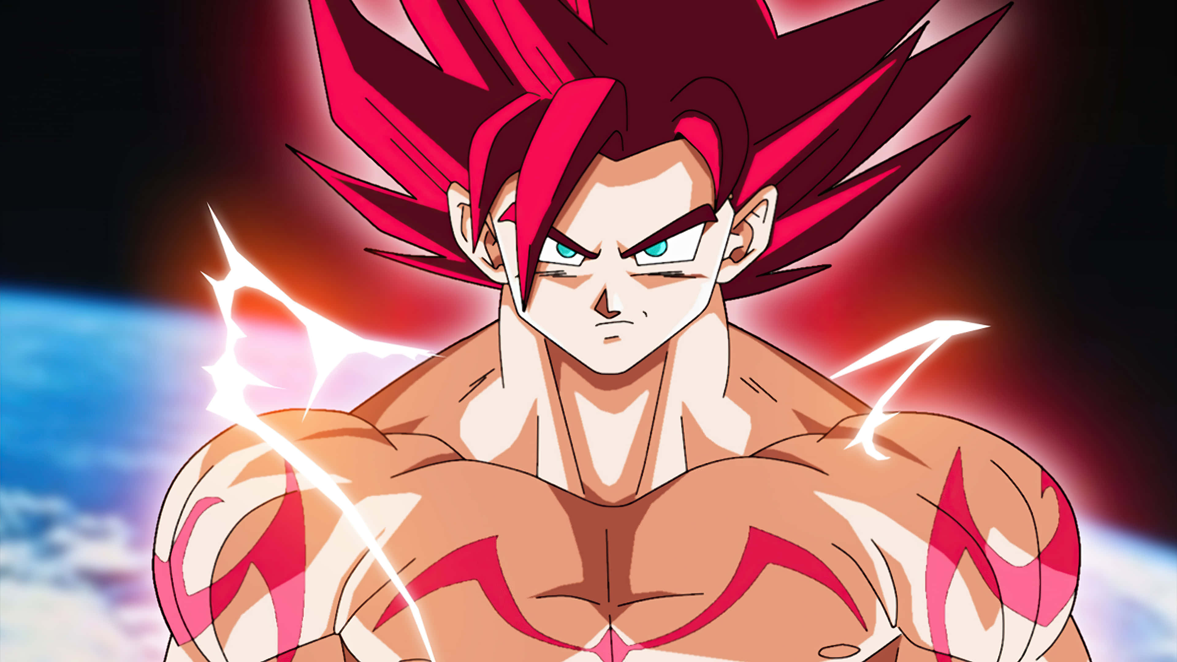 Εικόνα Goku με Κόκκινα Μαλλιά από το Dragon Ball Super Ταπετσαρία