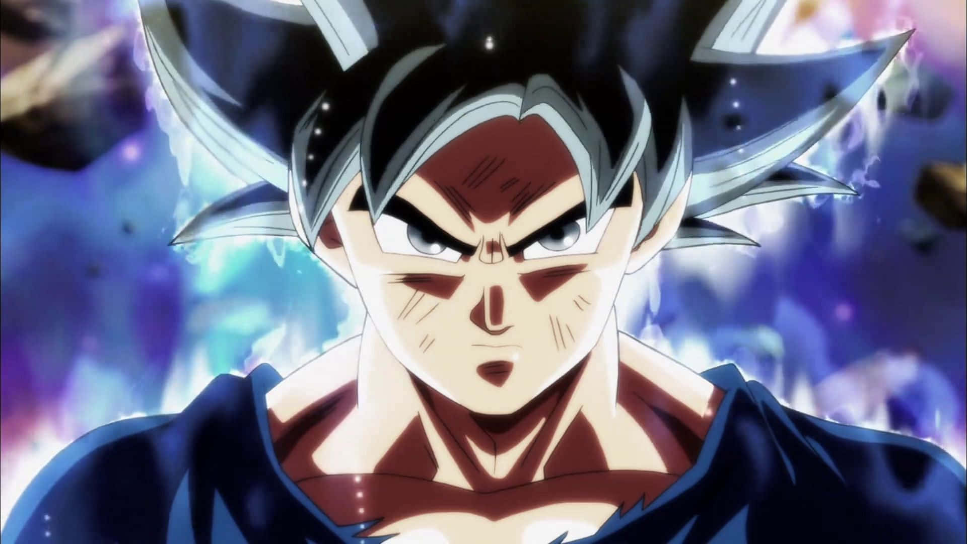 Τα μάτια του Goku από το Dragon Ball Super γίνονται ασημένια καθώς ξεκλειδώνει τη δύναμη του Ultra Instinct. Ταπετσαρία