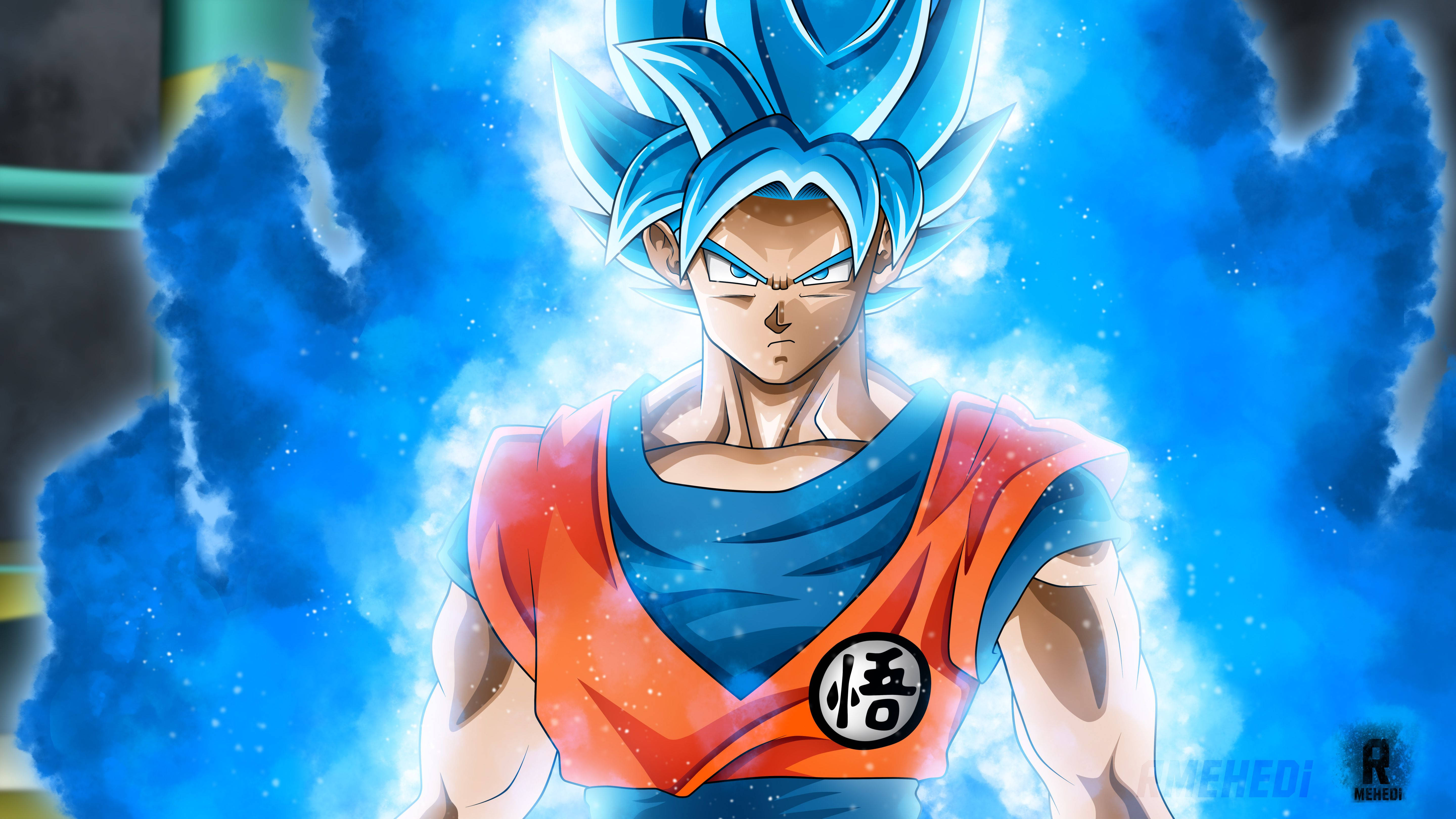 Ο Goku Super Saiyan Blue απελευθερώνει την πλήρη δύναμή του Ταπετσαρία