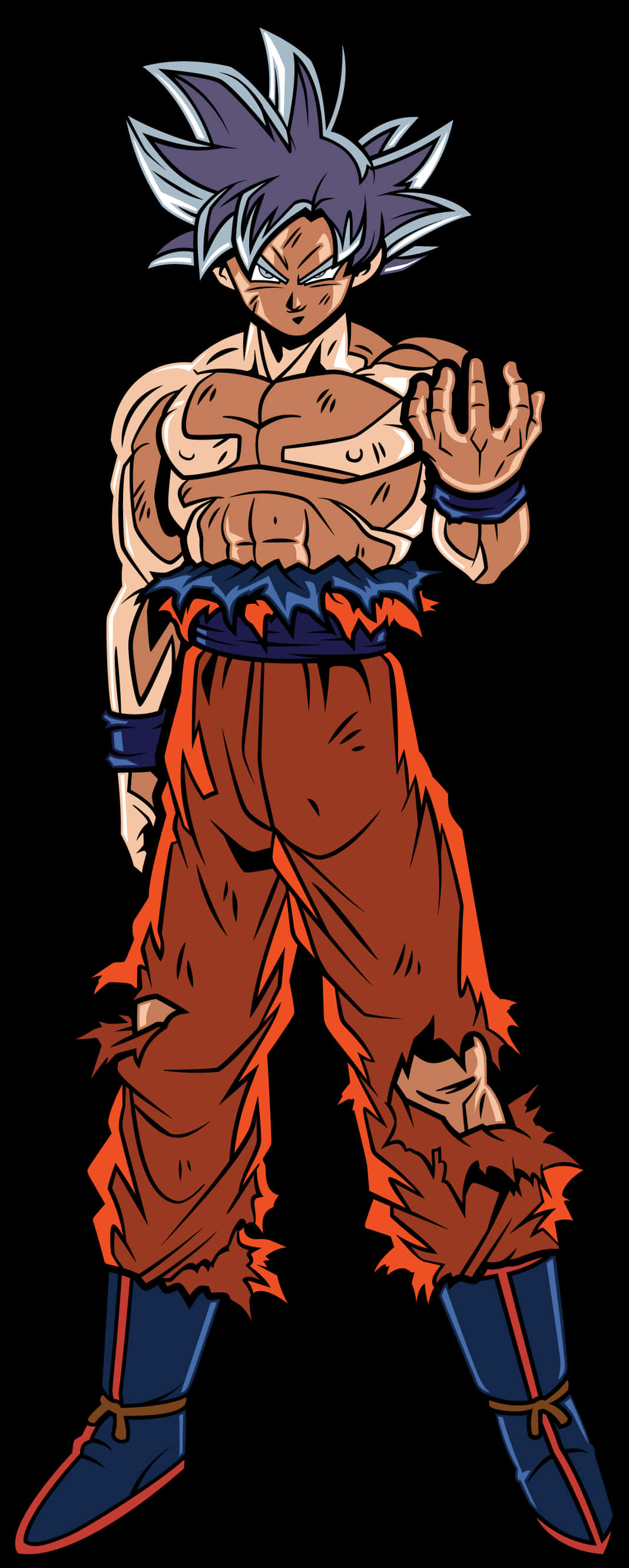Πόζα Goku με το Ultra Instinct Ταπετσαρία
