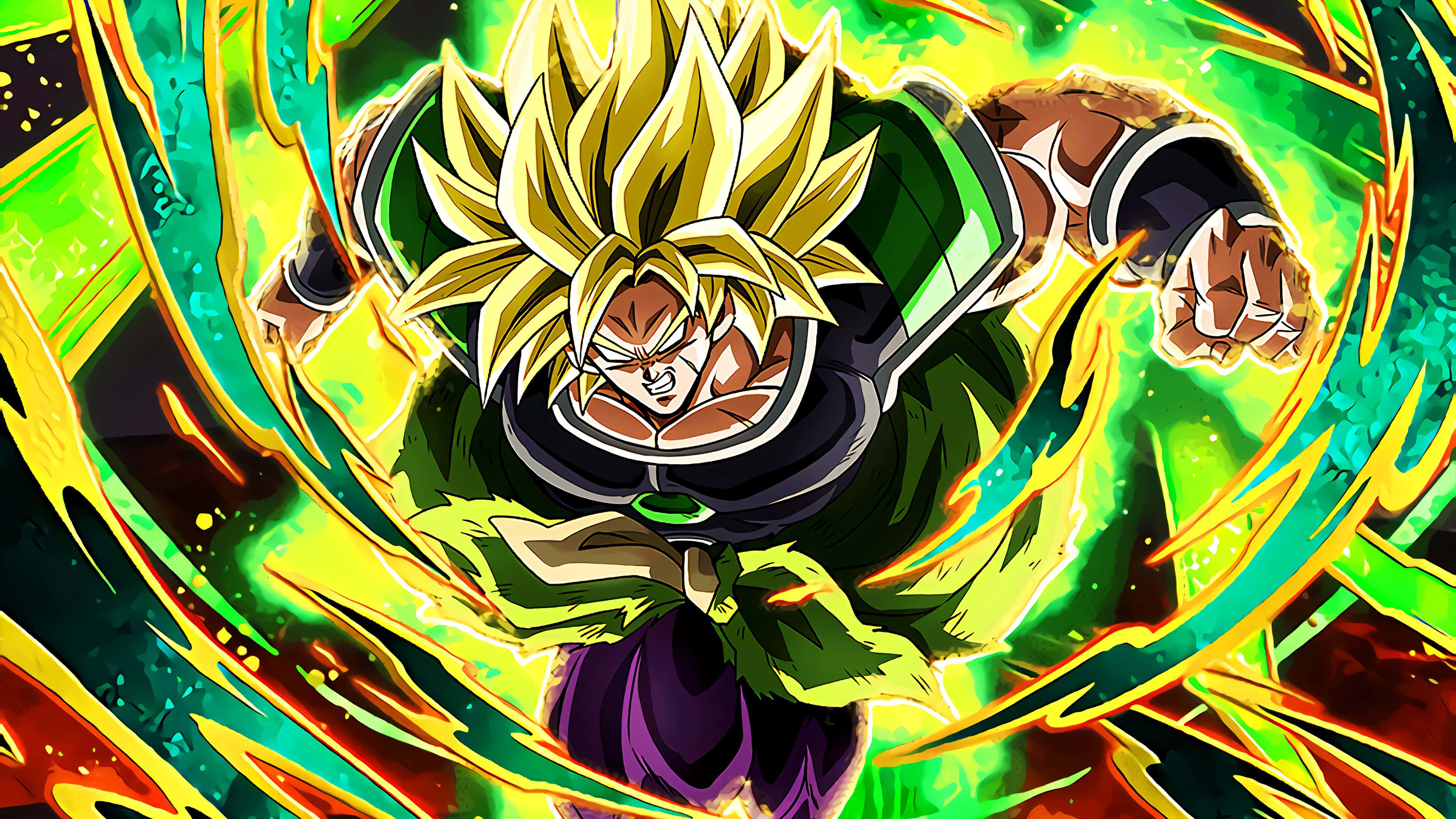 Ο Goku και ο Vegeta αντιμετωπίζουν τον τρομερό πολεμιστή, Broly, στο Dragon Ball Super Broly. Ταπετσαρία