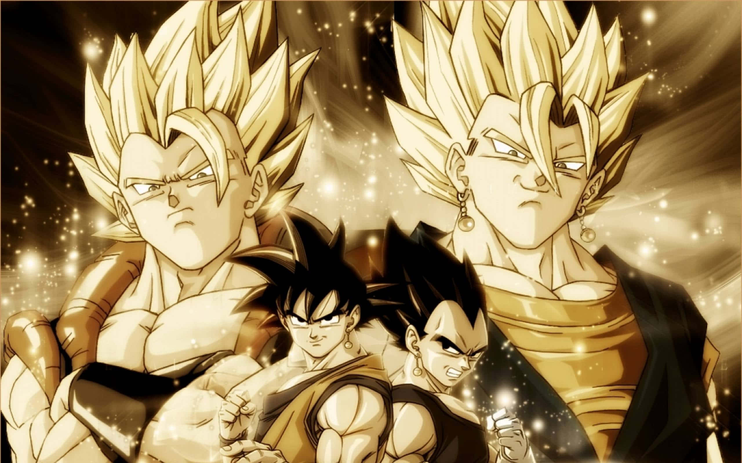 Η έντονη μάχη του Goku και του Vegeta στο Dragon Ball Z Ταπετσαρία