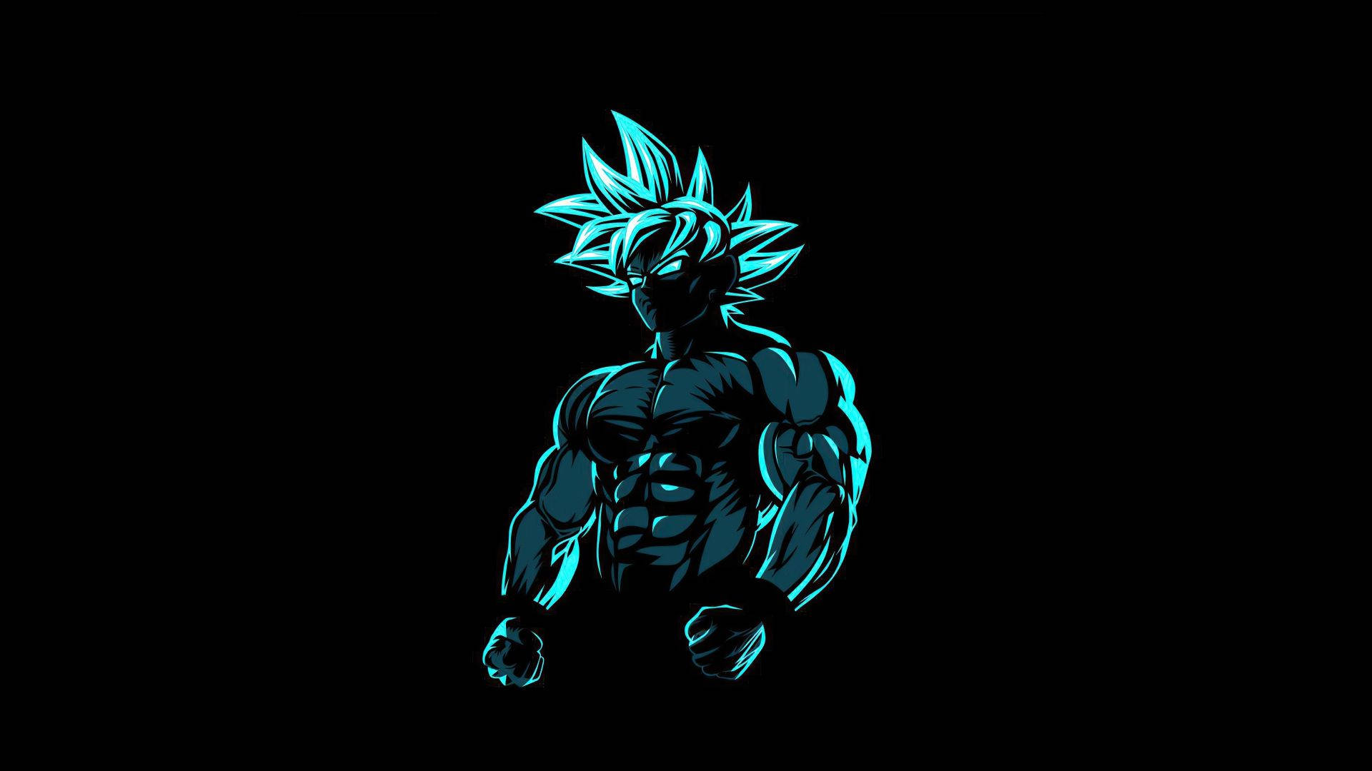 Goku Σκοτεινή Αισθητική Anime Επιφάνειας Εργασίας Ταπετσαρία