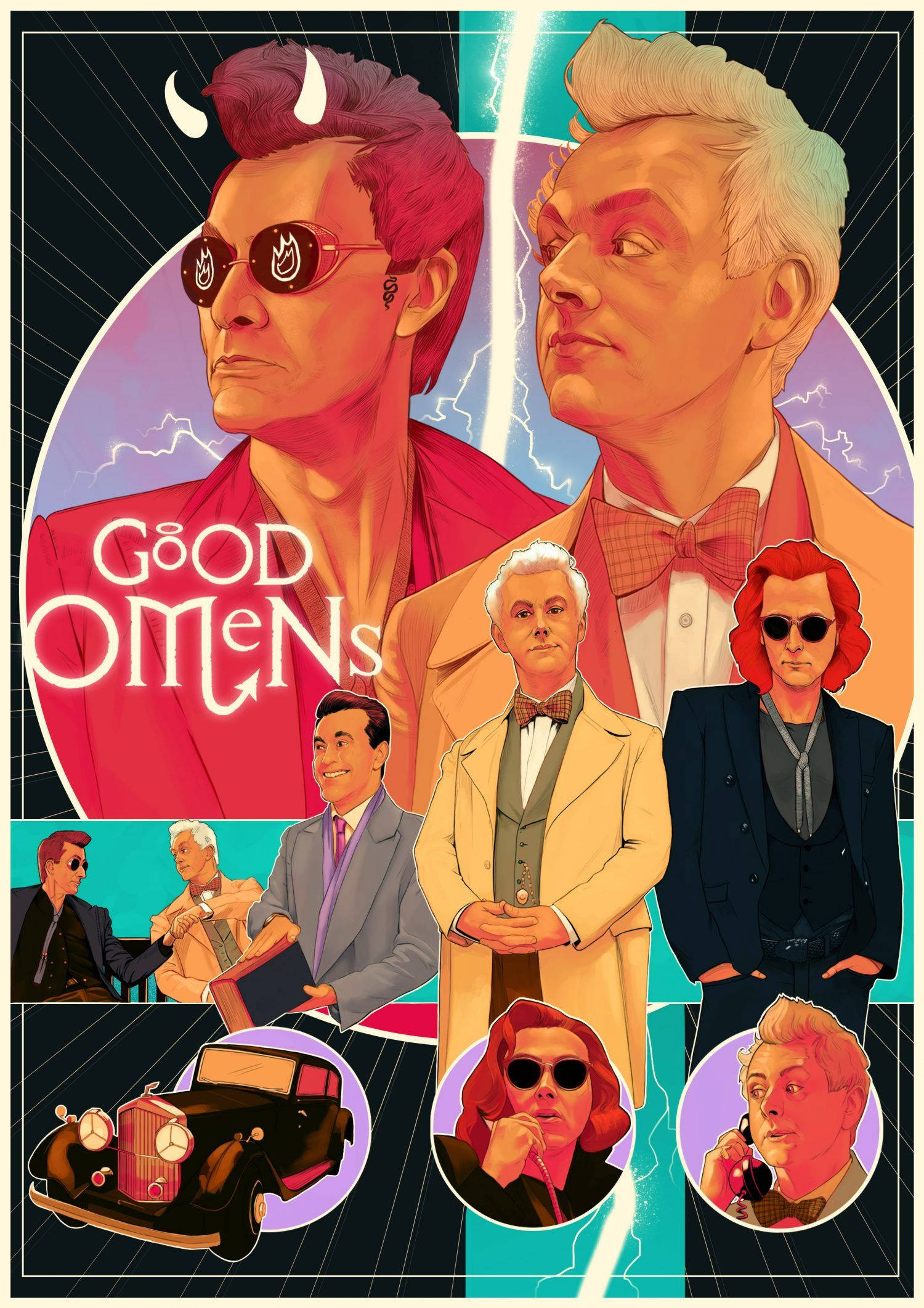 Good Omens Δημιουργική Αφίσα Ταπετσαρία