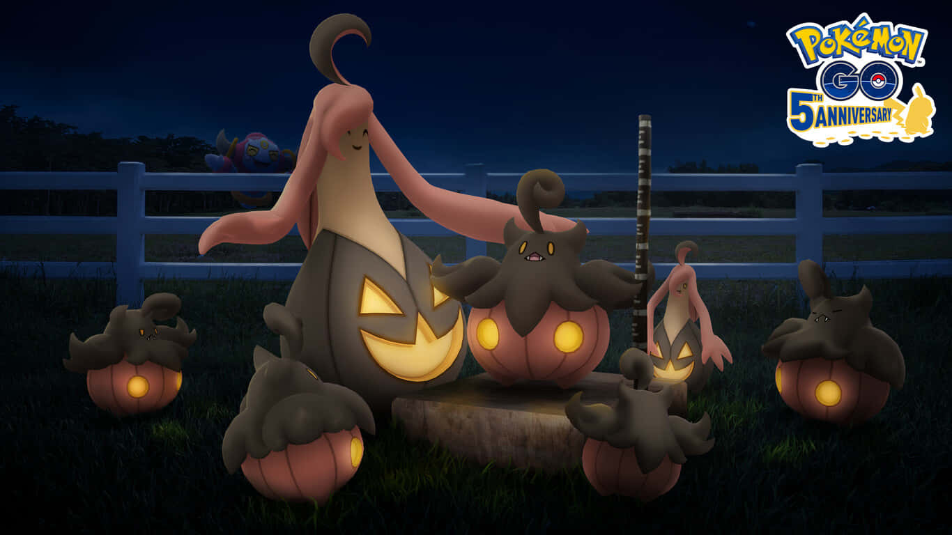 Gourgeist και Pumpkaboo σε φάρμα Ταπετσαρία