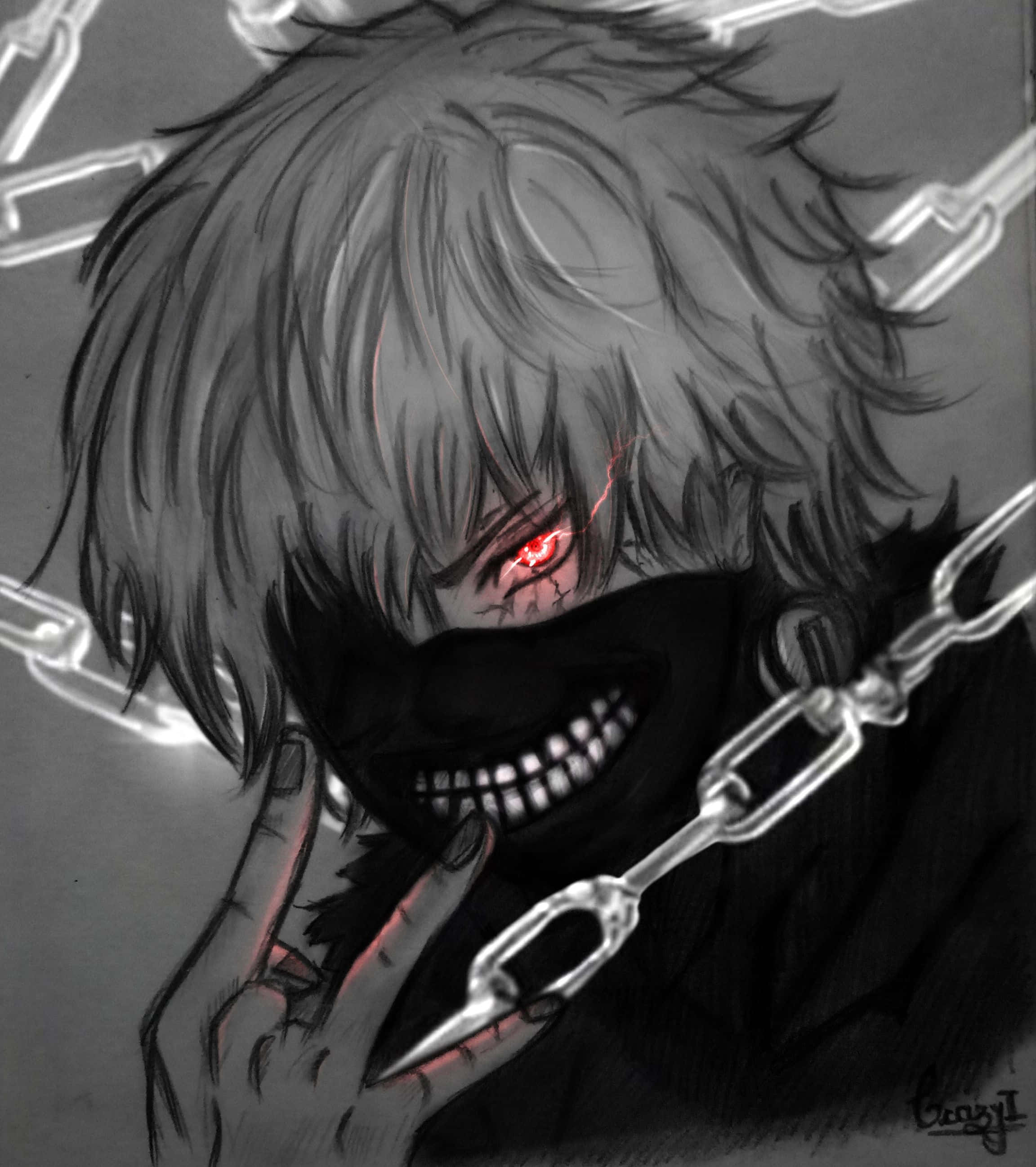 Grayscale Kaneki PFP Ταπετσαρία