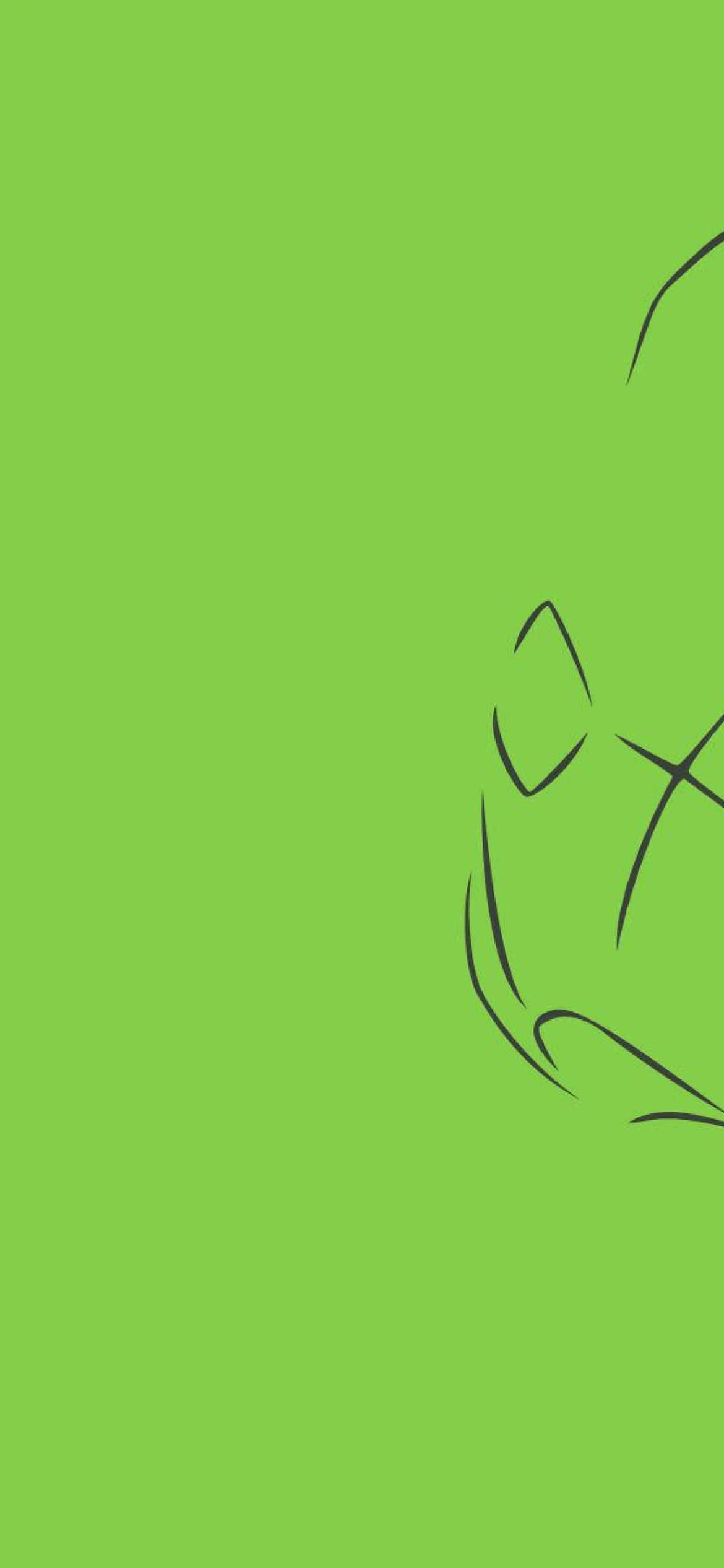 Green Aesthetic Minimalist Metapod Phone Ταπετσαρία