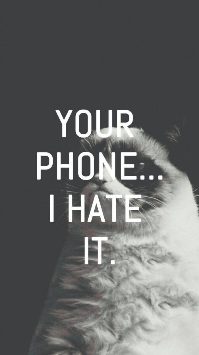 Grumpy Cat Αστείο Τηλέφωνο Ταπετσαρία
